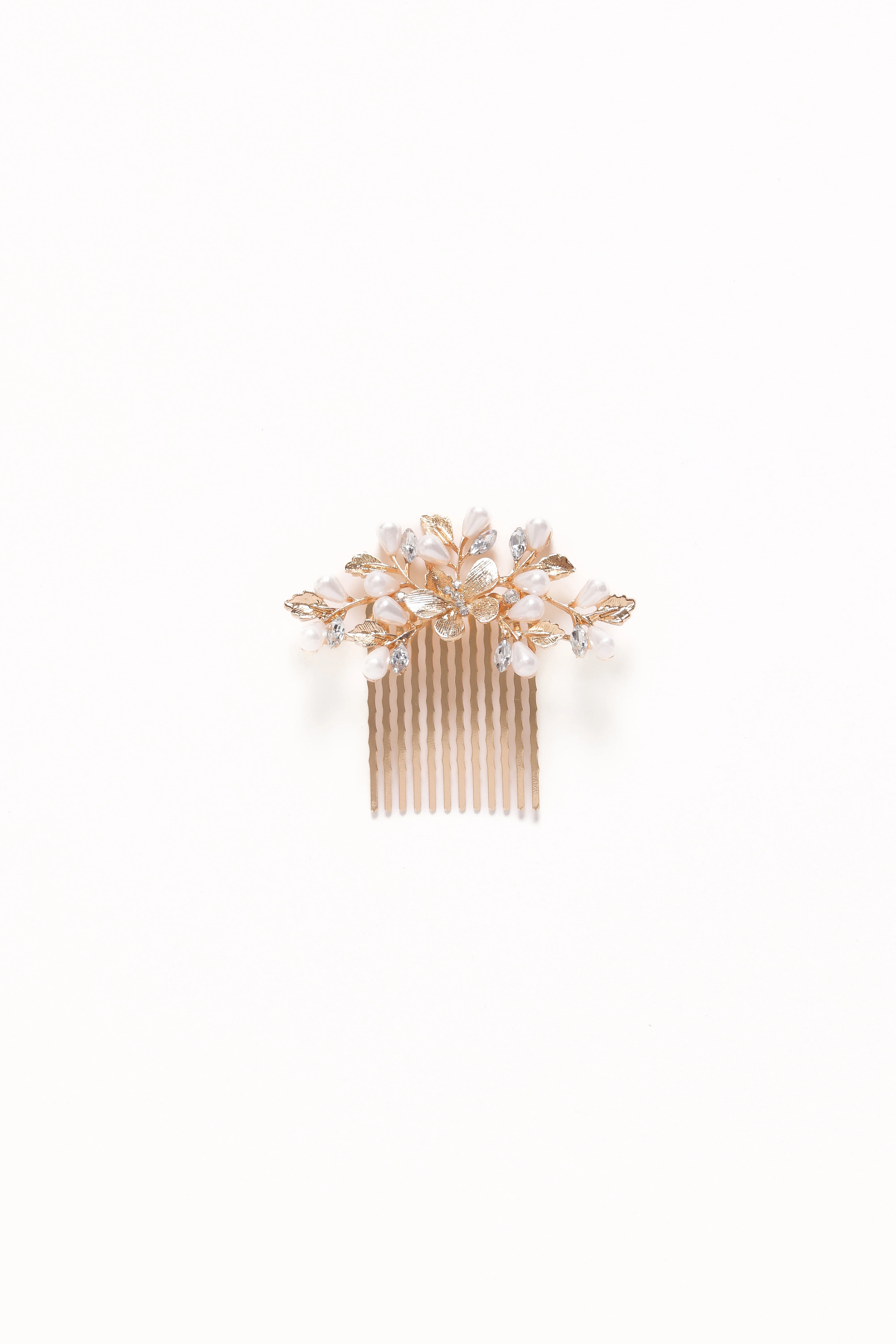 Madelaine Hair Comb - Gold/Pearl