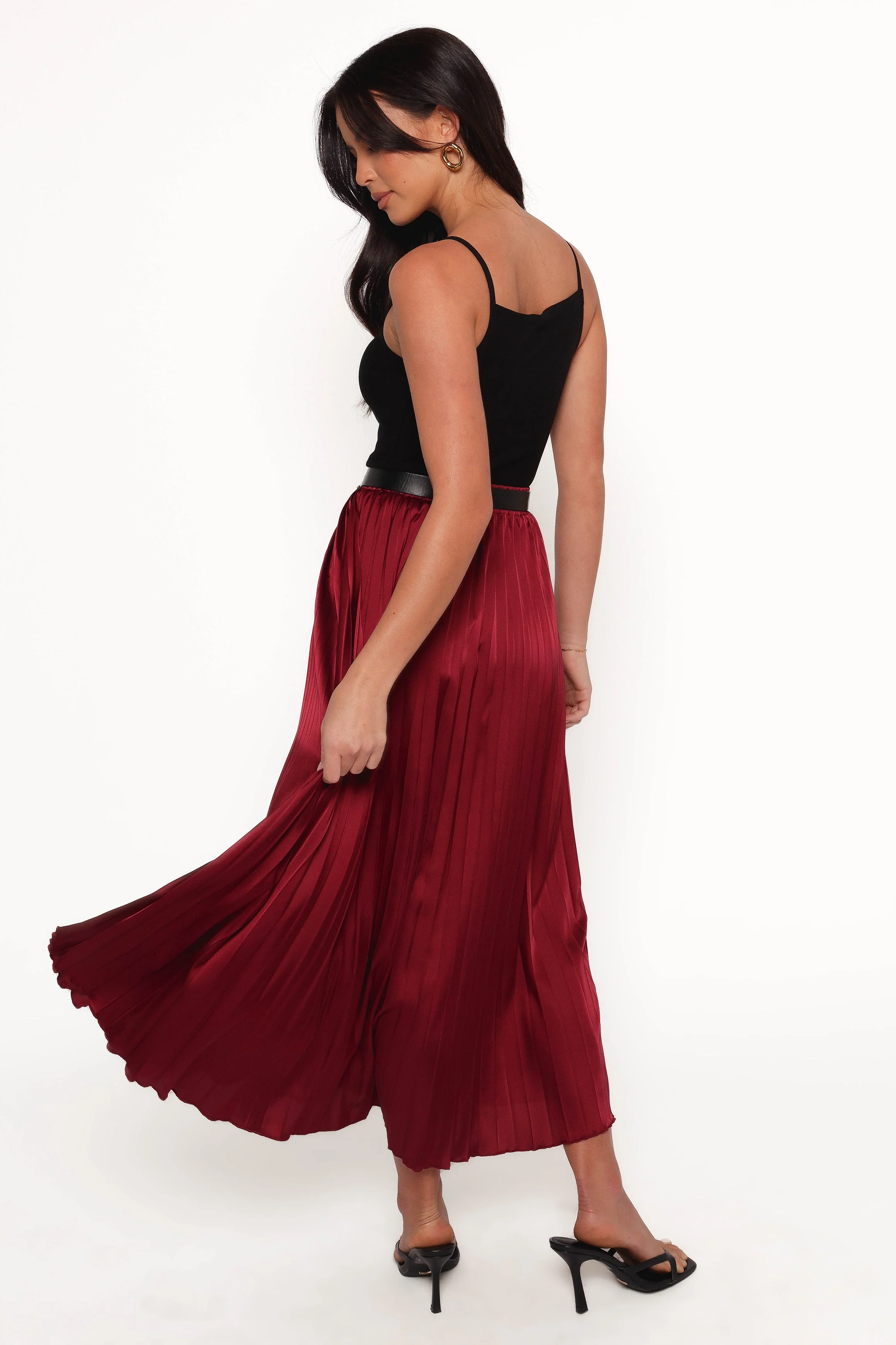 Lysandra Maxi Skirt - Burgundy