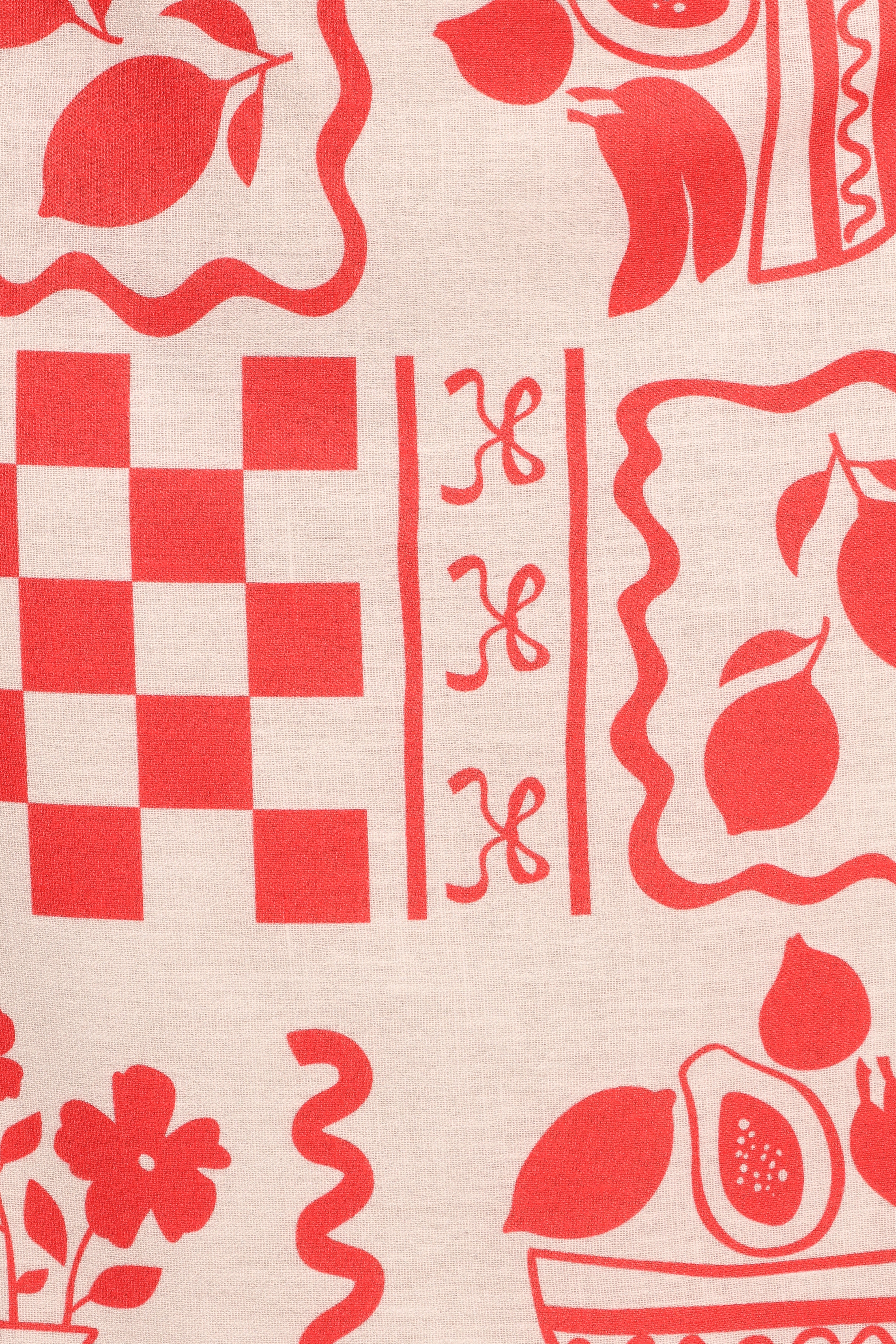 Albanie Skirt Set - Red Print