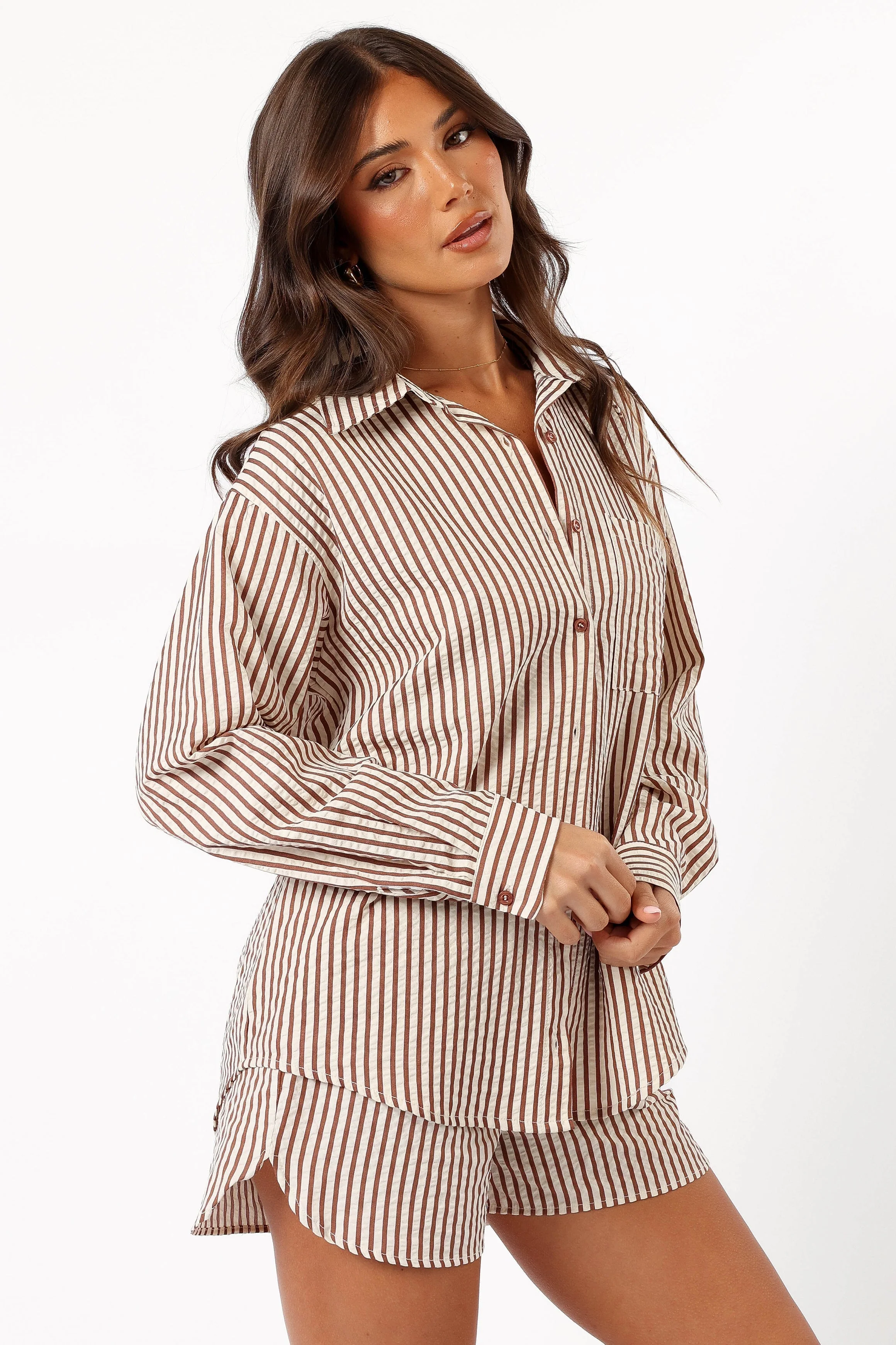 Kennie Shorts - Brown Stripe