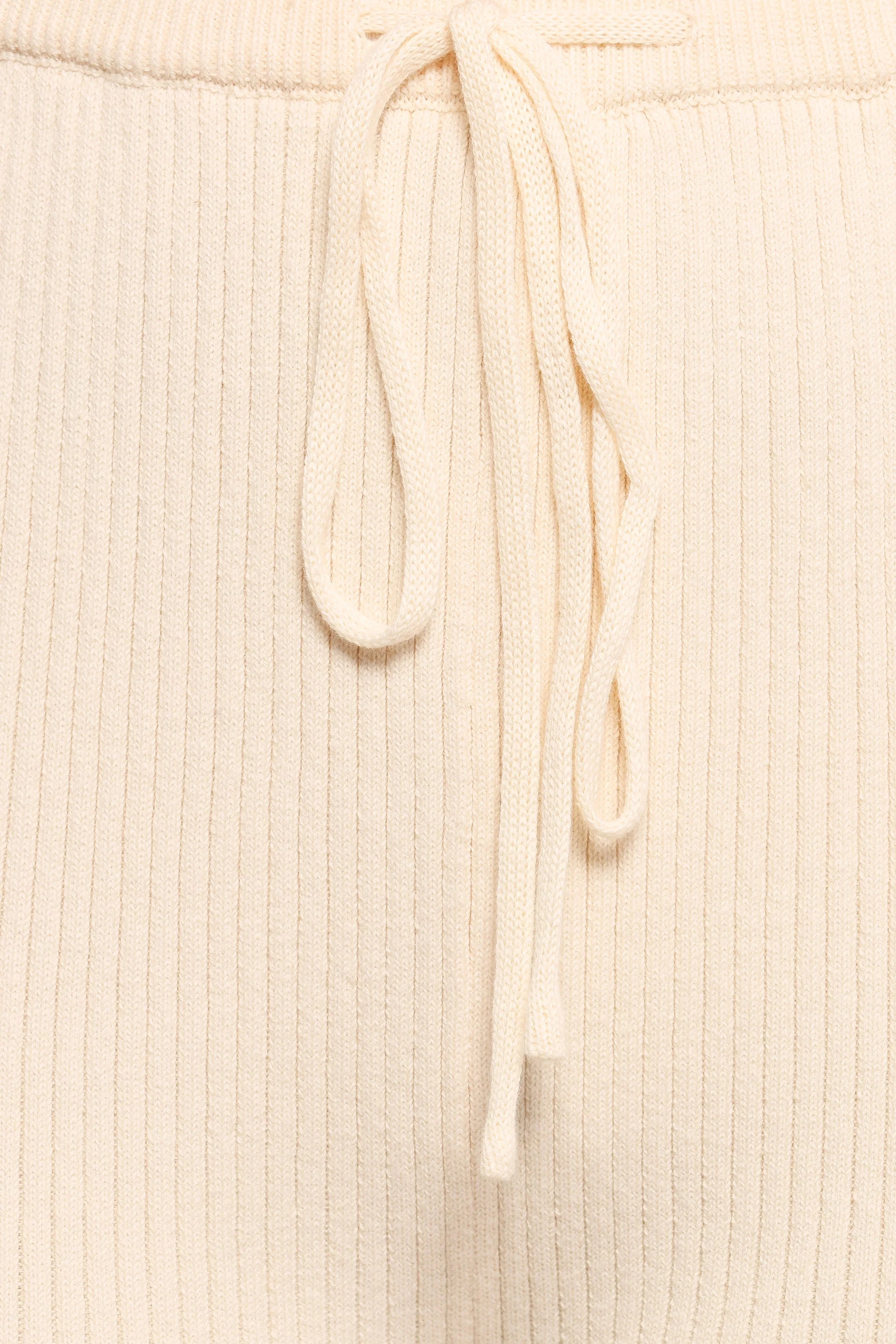 Beeba Ribbed Knit Pants - Cream