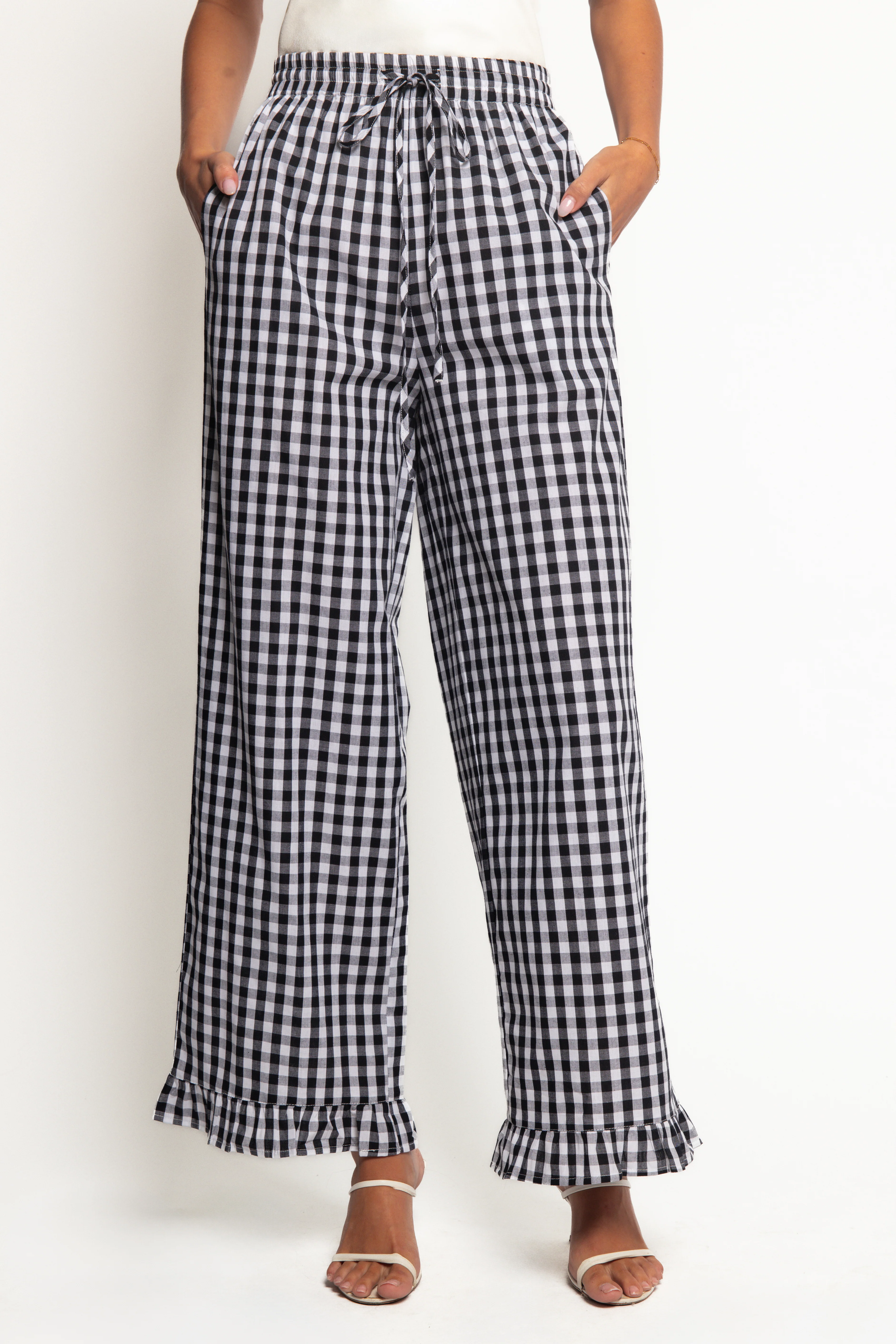 Marina Pant - Black Gingham