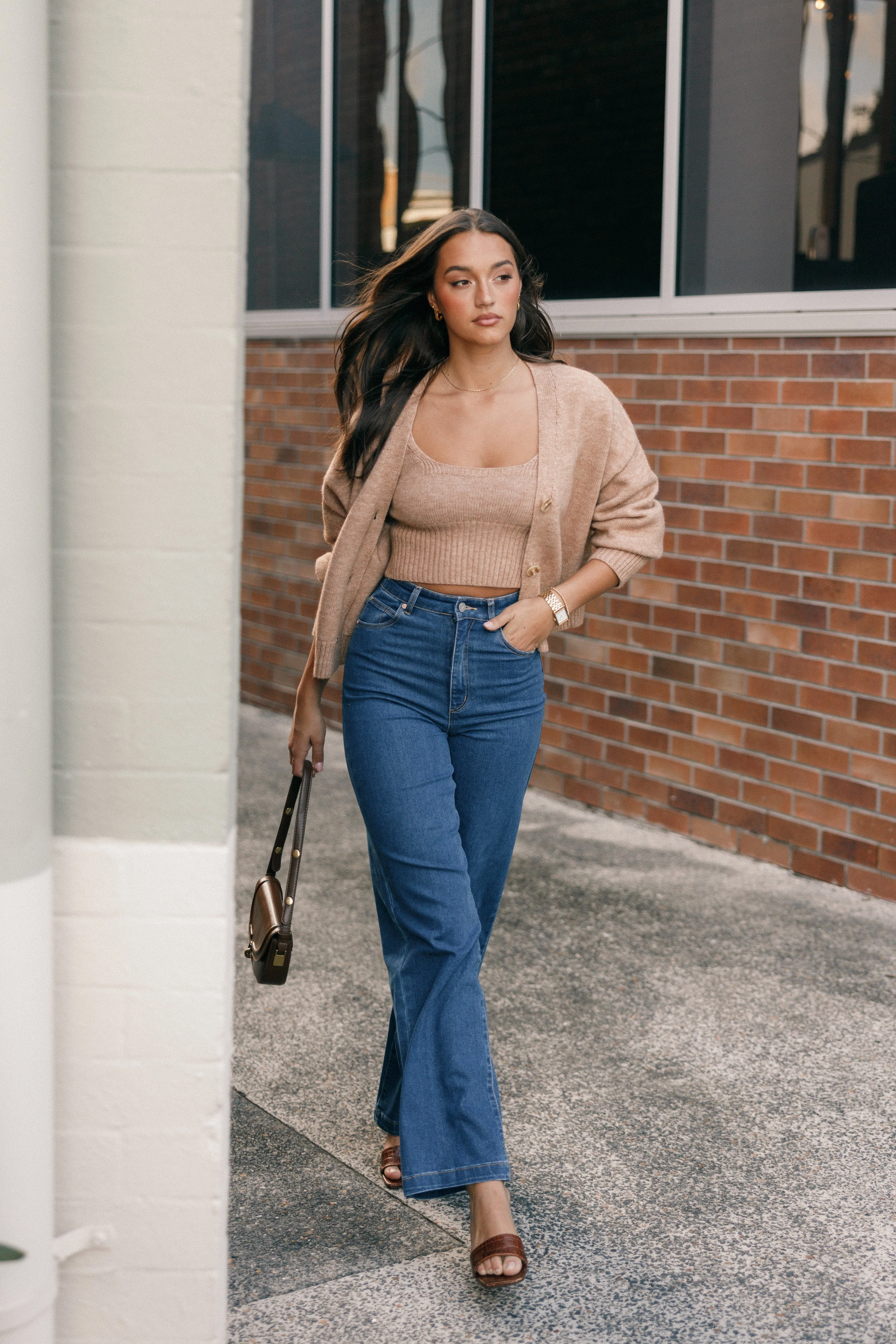 Isabel Sweater Top - Beige