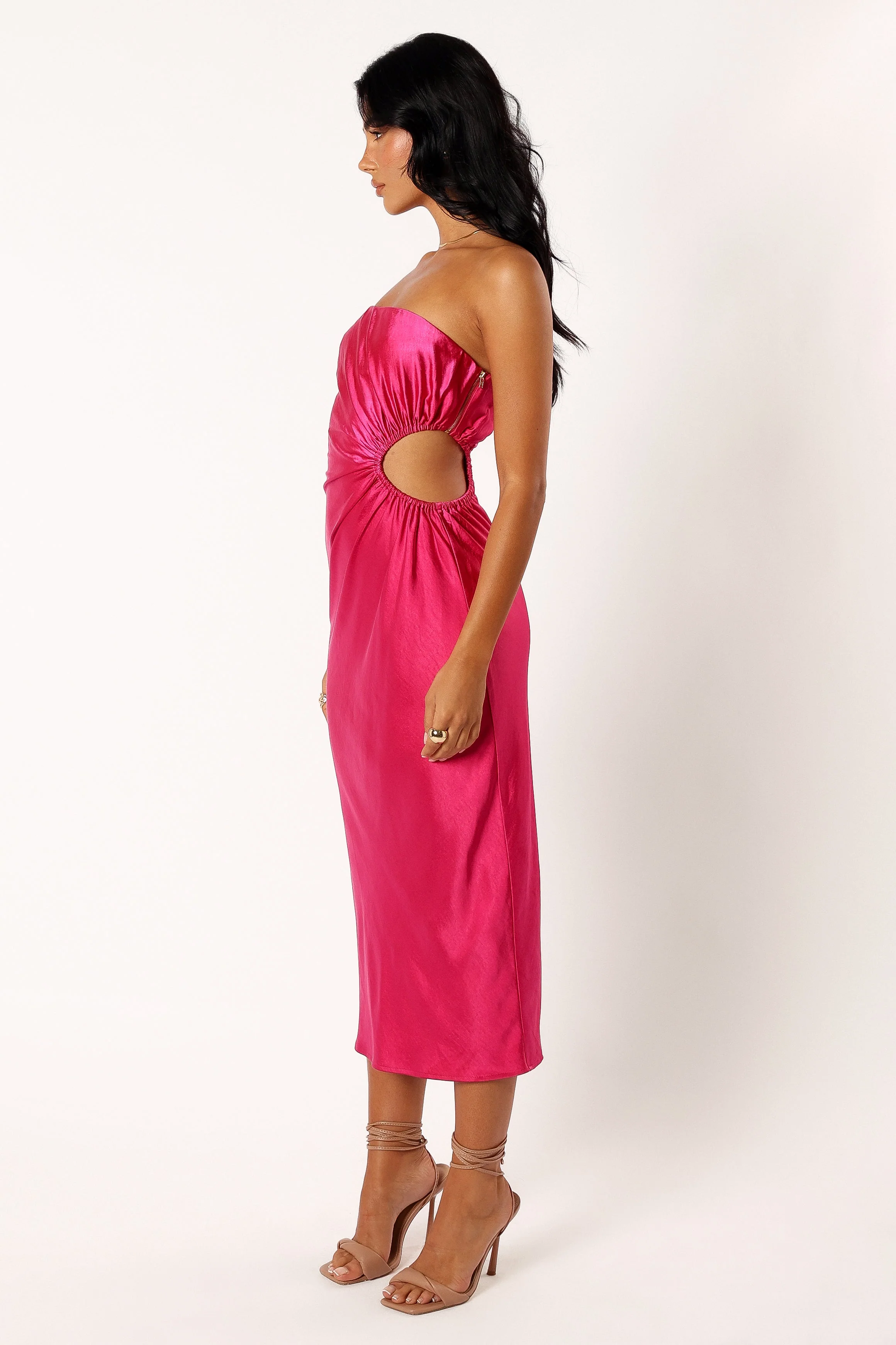 Saraya Midi Dress - Hot Pink