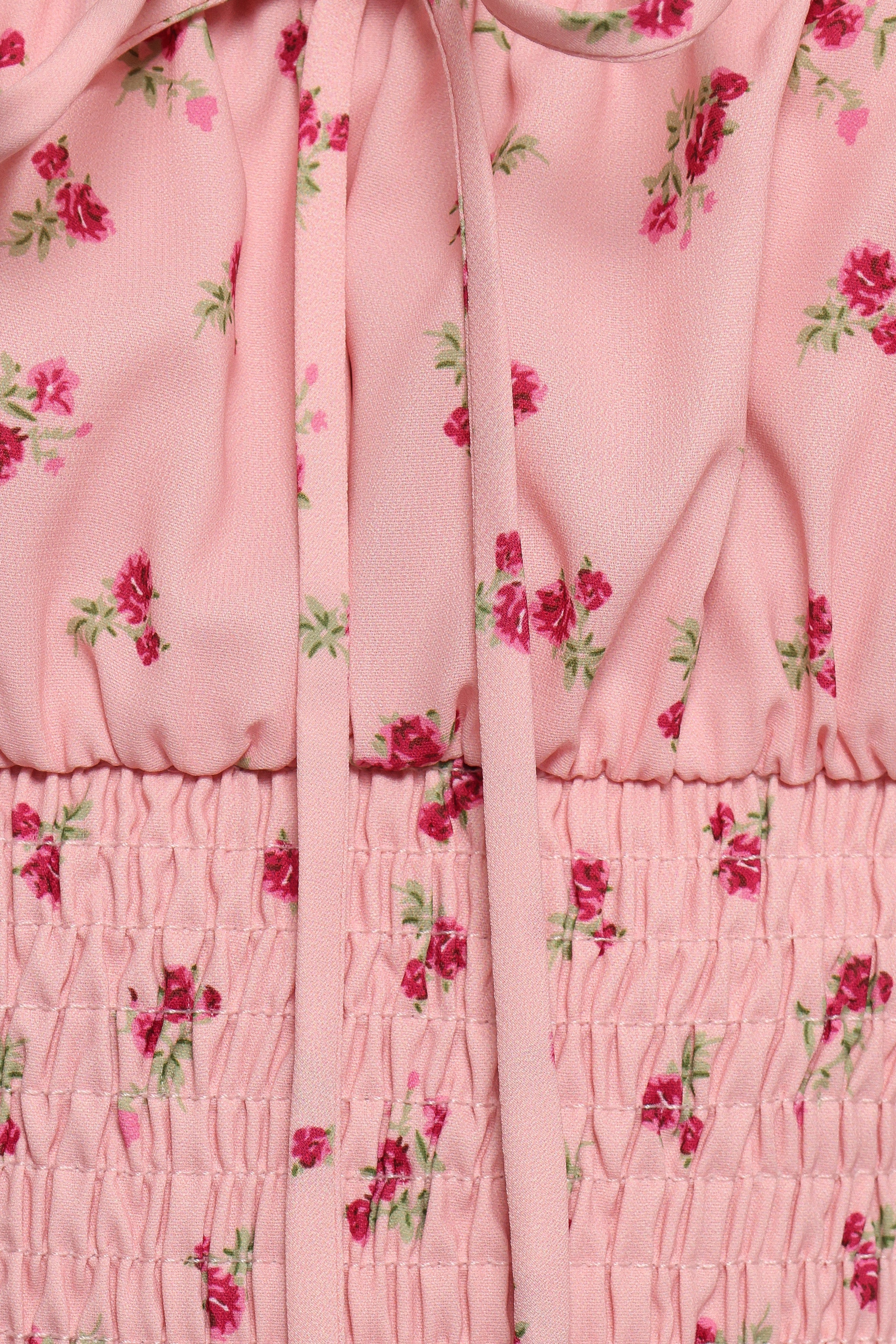 Bronte Midi Dress - Pink Floral