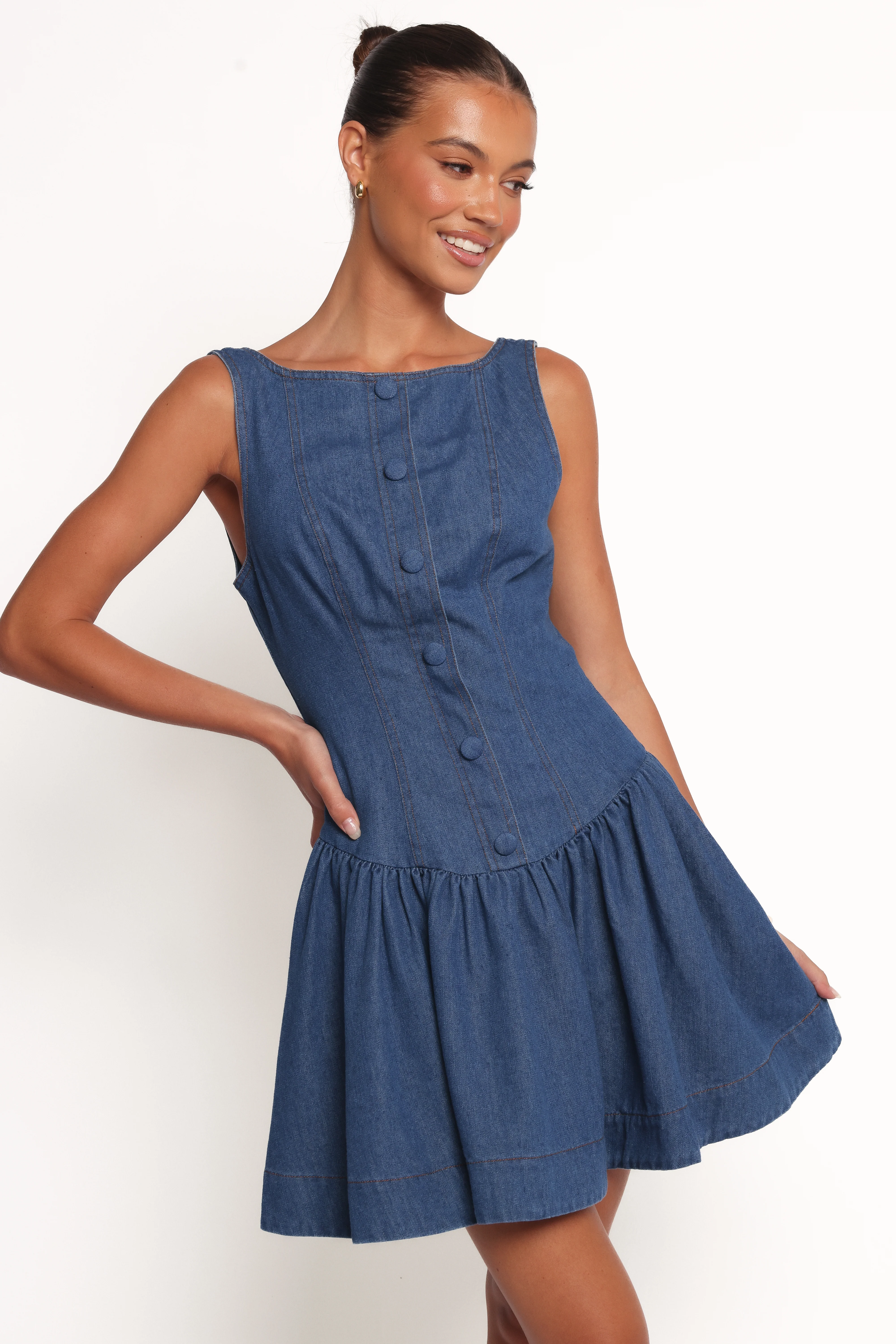 Tiziana Mini Dress - Indigo Denim