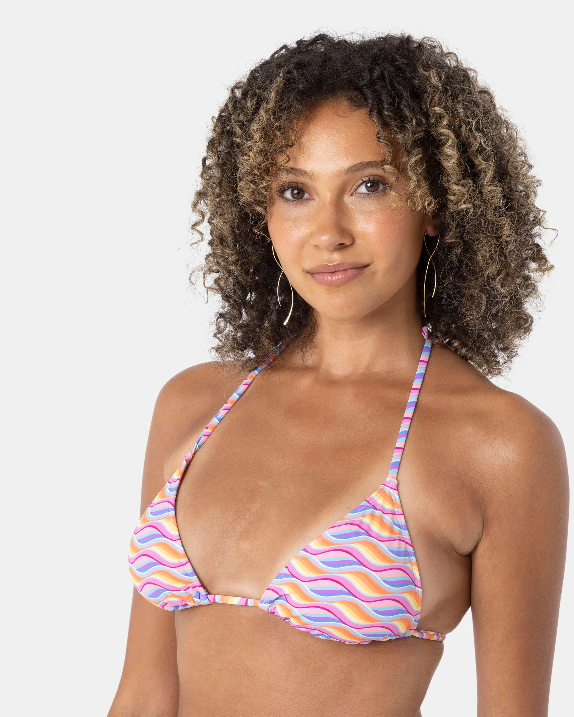 High Tide Tiki Triangle Bikini Top