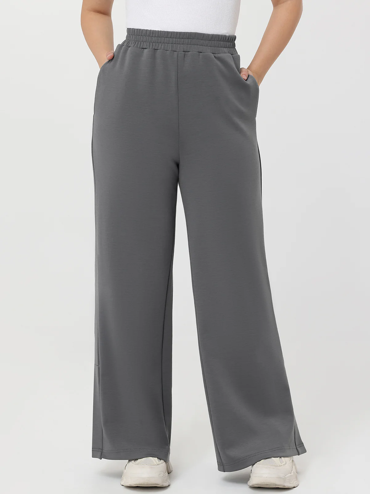 High-Rise Wide Leg Track Pants