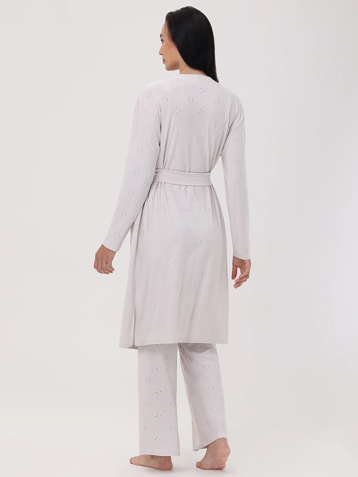 Pointelle Flower Robe