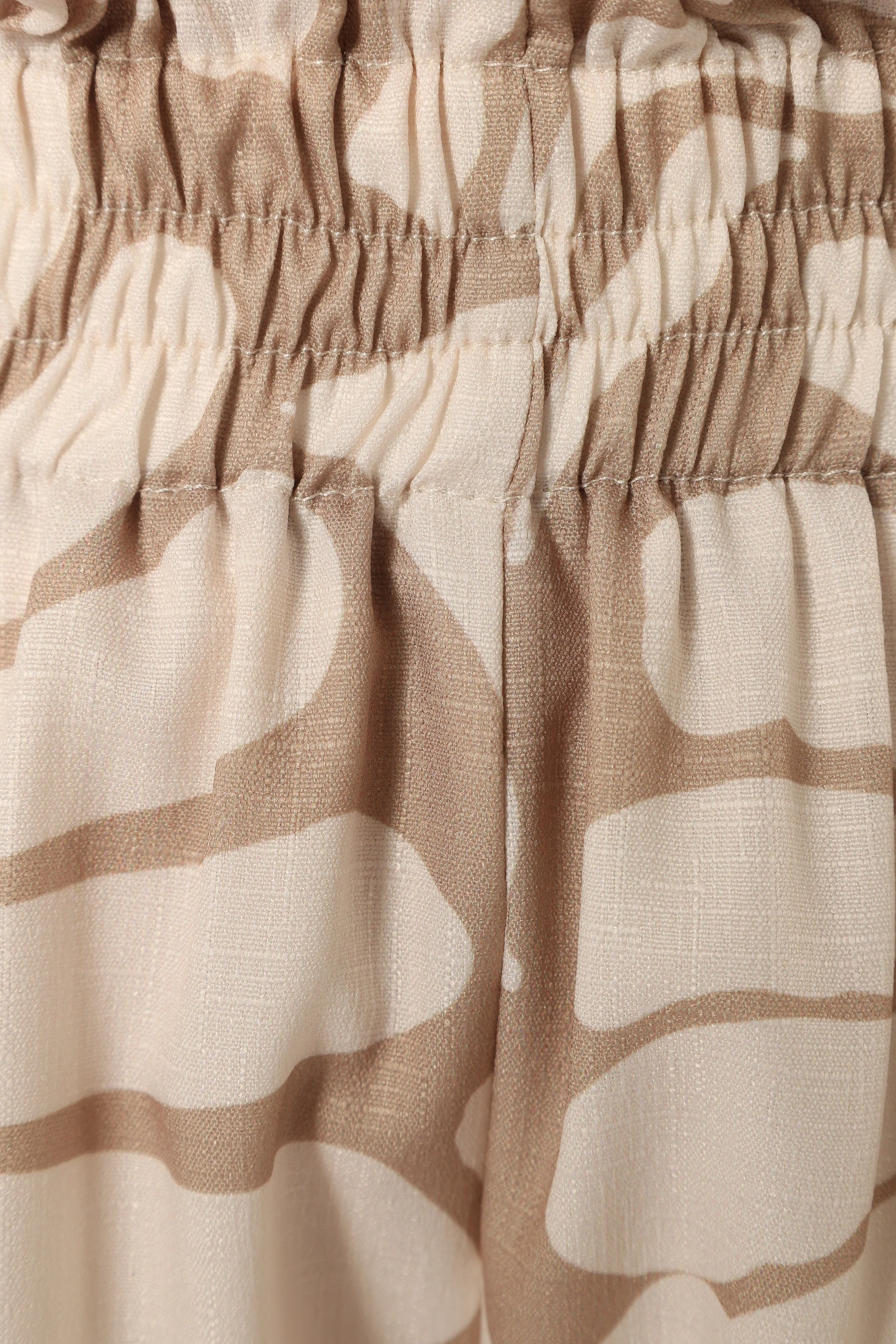 Gretel Short Set - Beige White