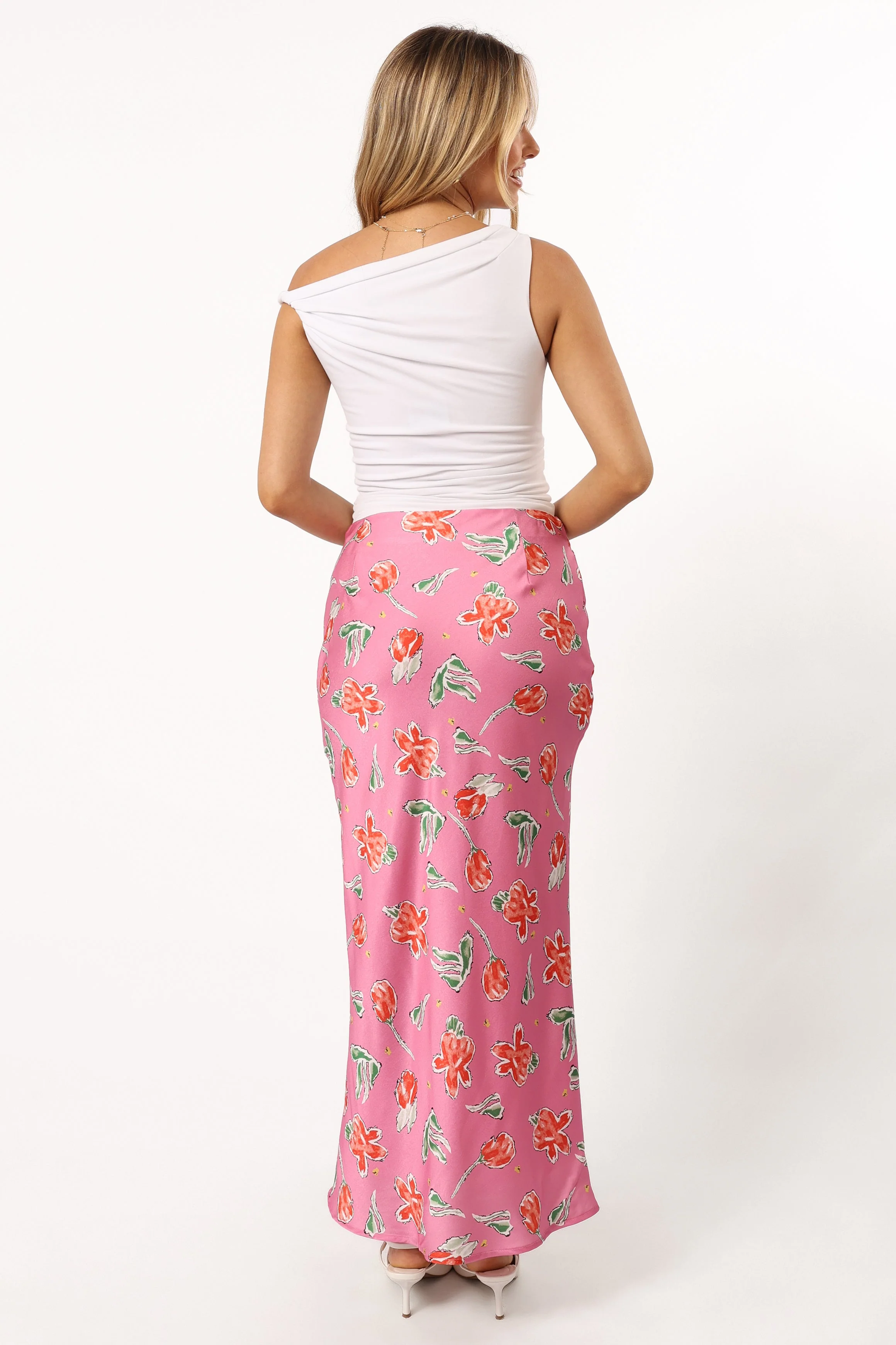 Azara Midi Skirt - Pink