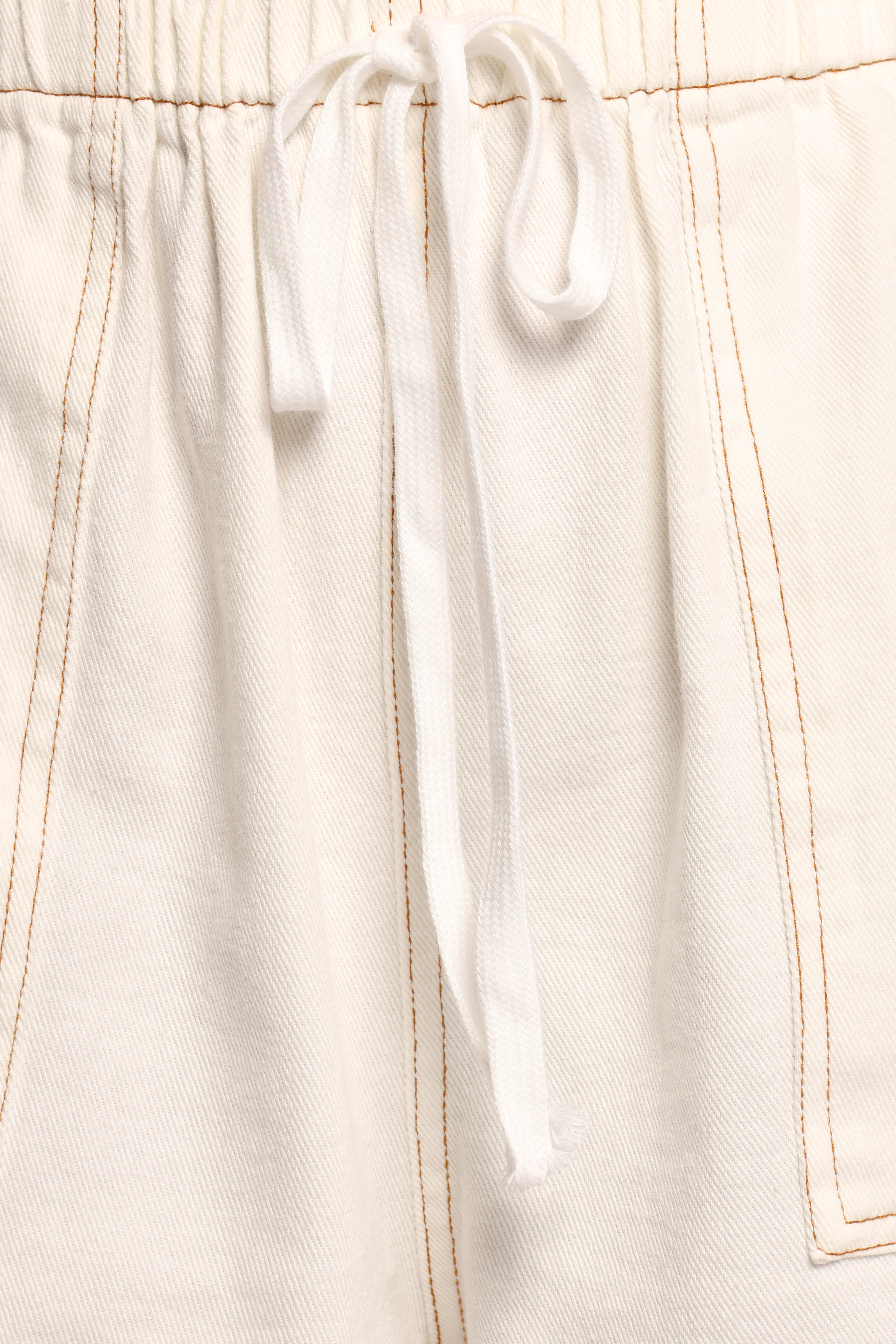 Noor Denim Short Set - White