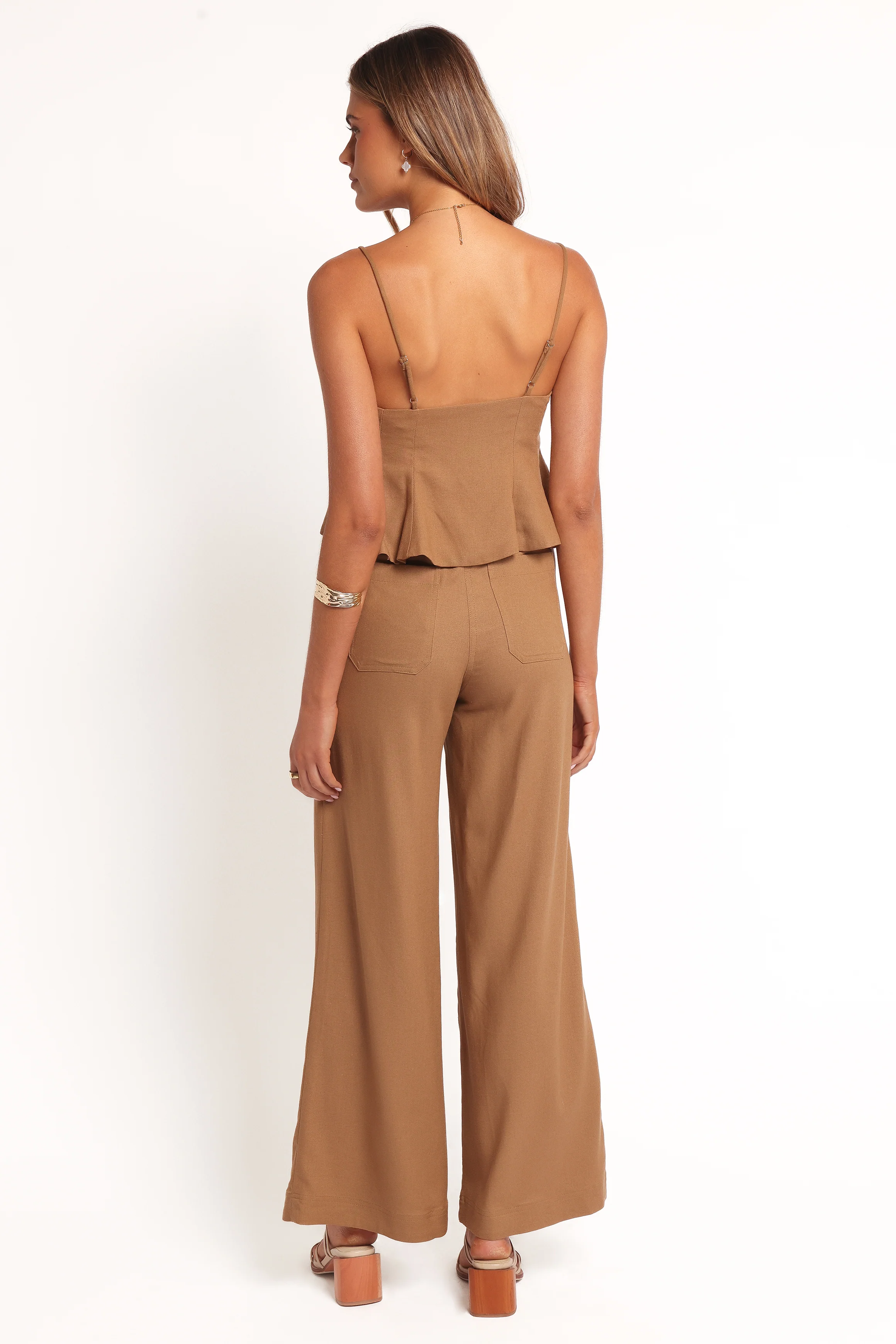 Zuva Tie Waist Pant - Golden Palm
