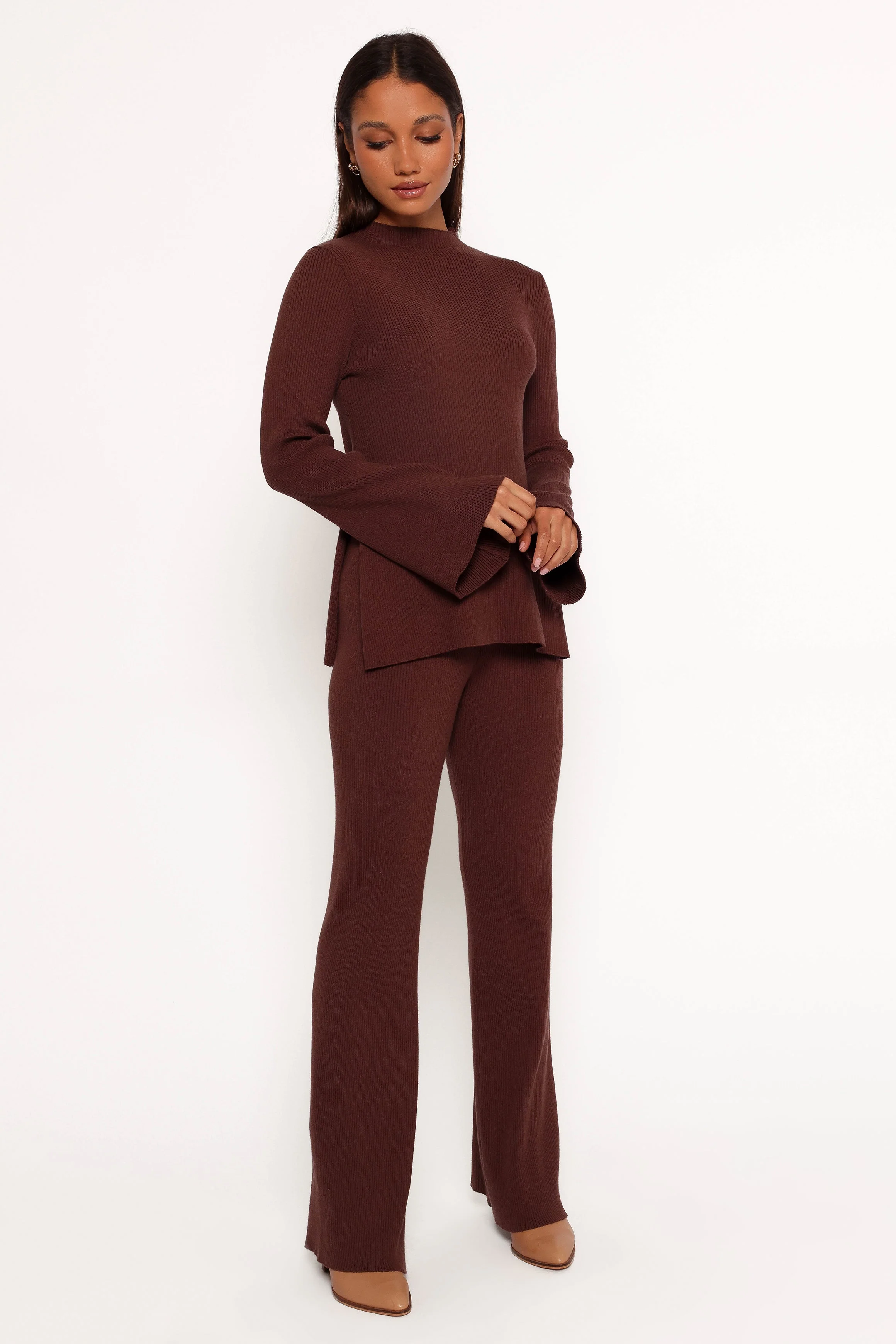 Adrienne Knit Pant - Chocolate