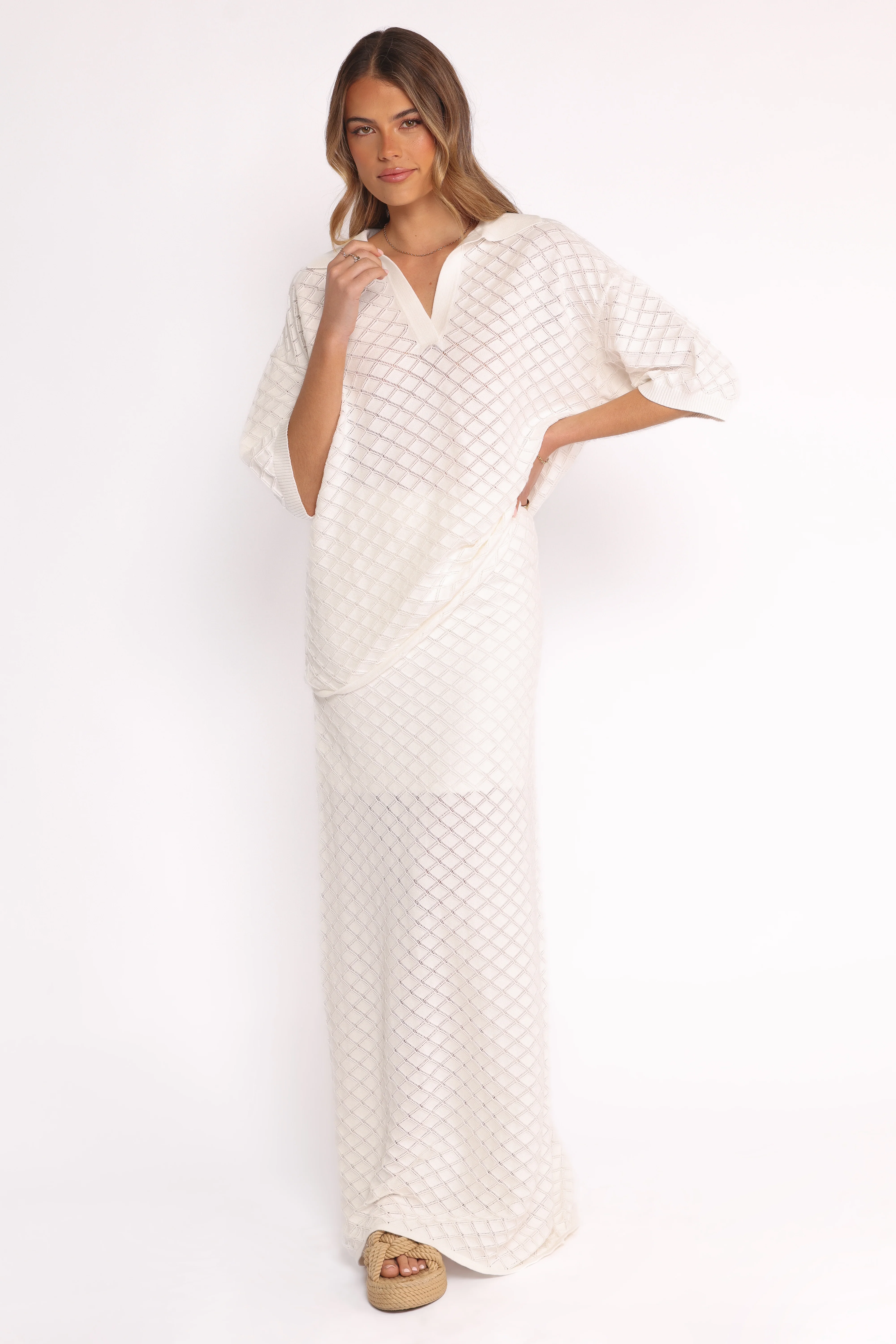 Meera Midi Skirt - White