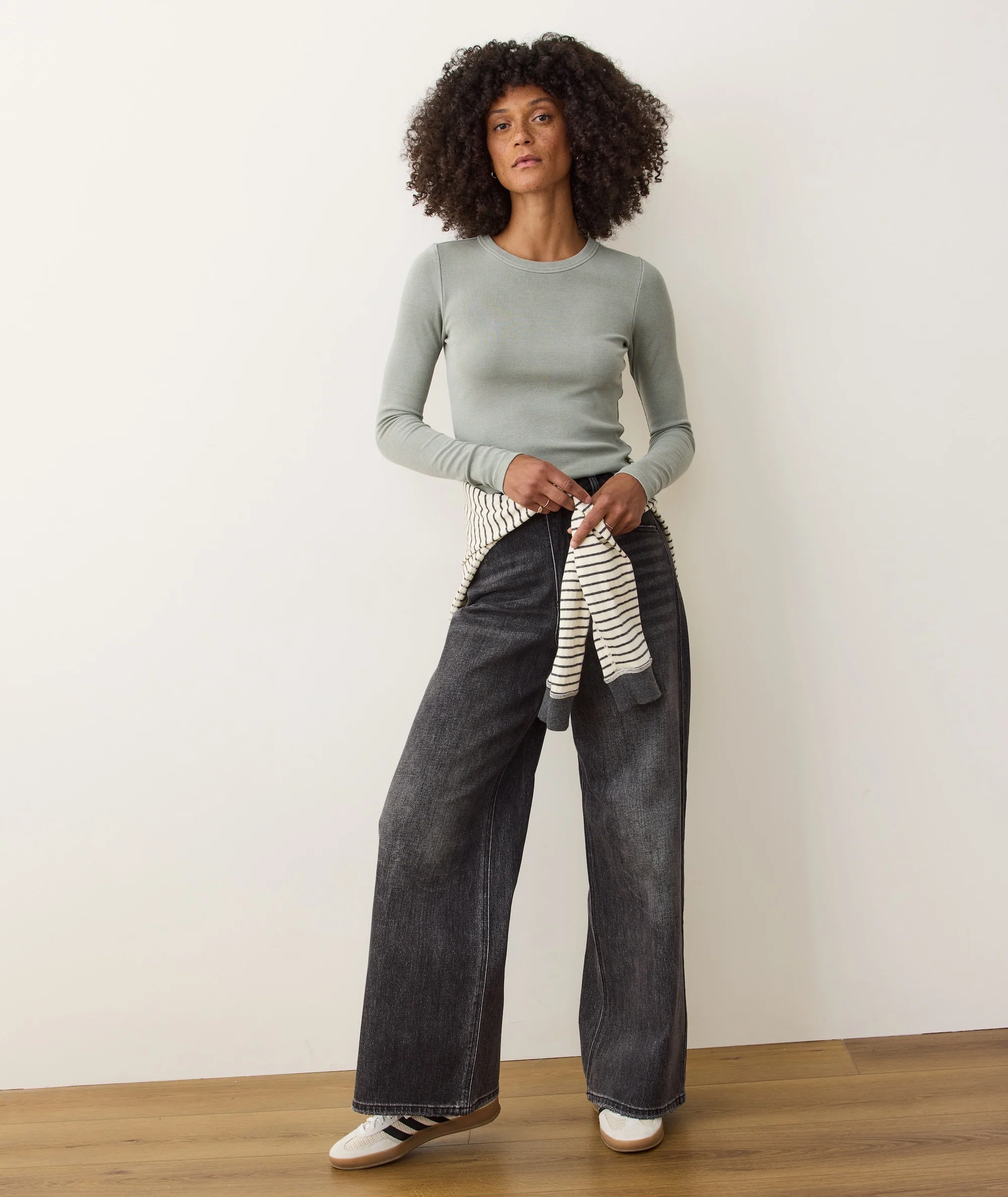 Lexi Rib Sun-In Longsleeve Crew Tee