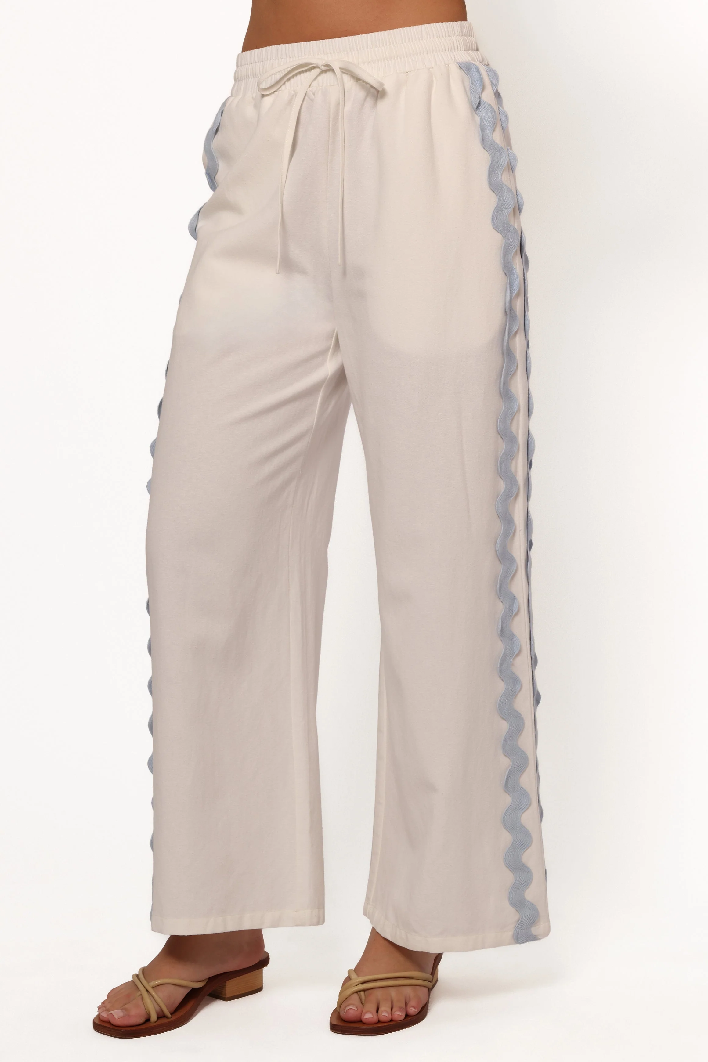 Jasinta Pants - Cream Blue