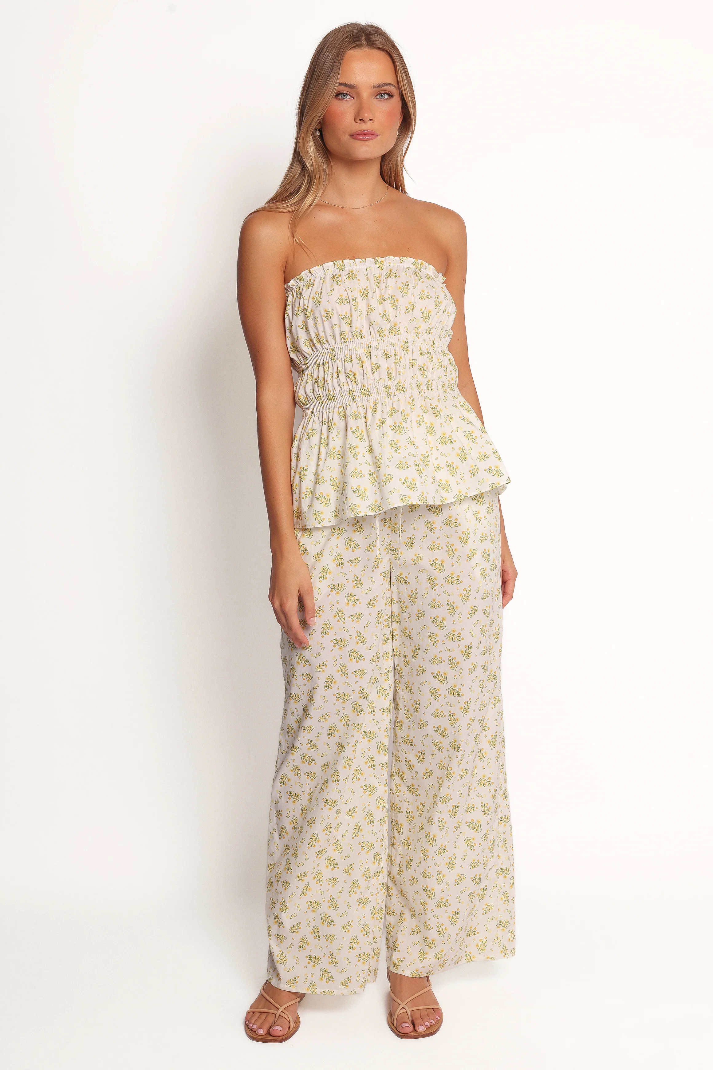 Ruthie Strapless Top - Ditsy Floral