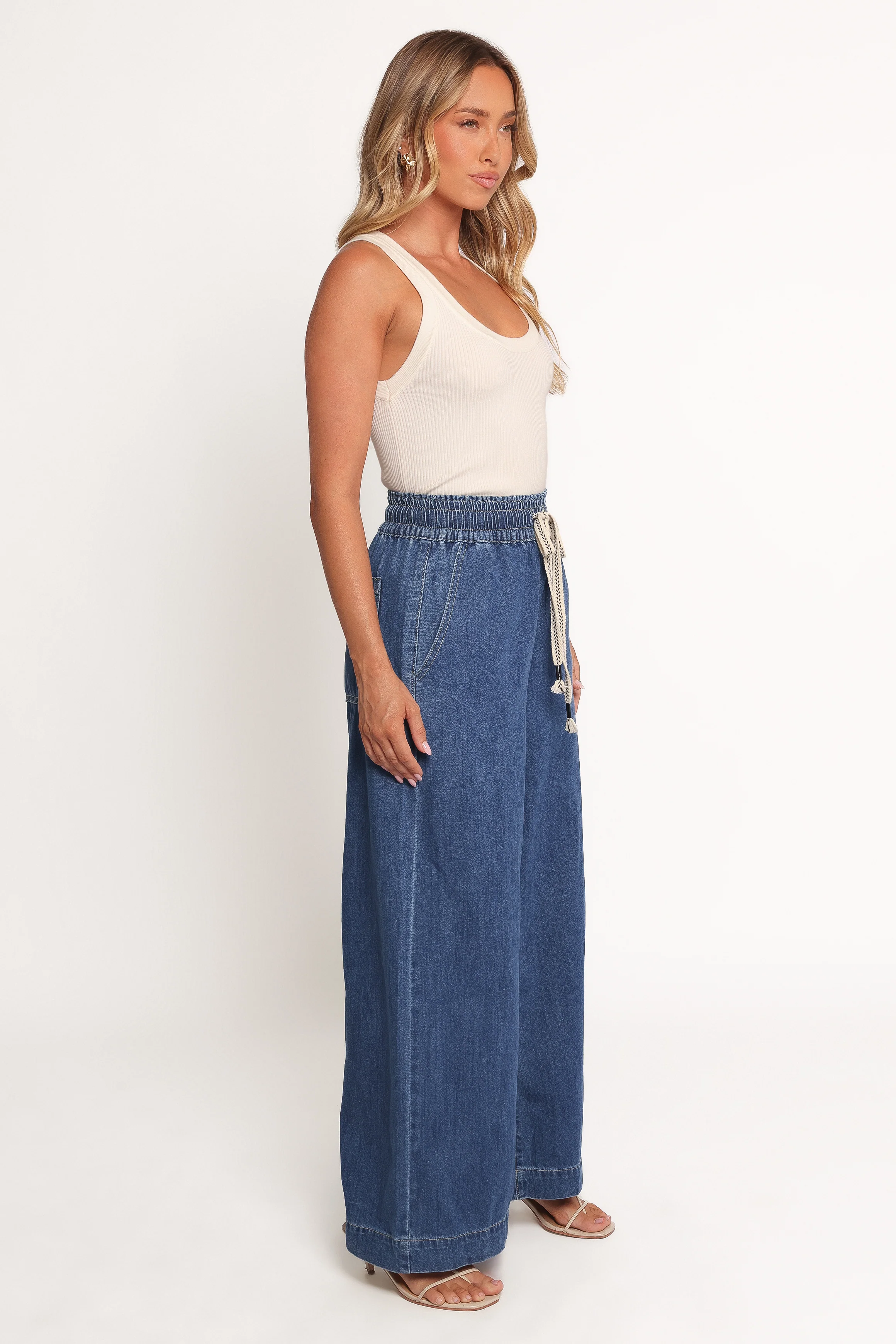 Jenni Wide Leg Pant - Denim