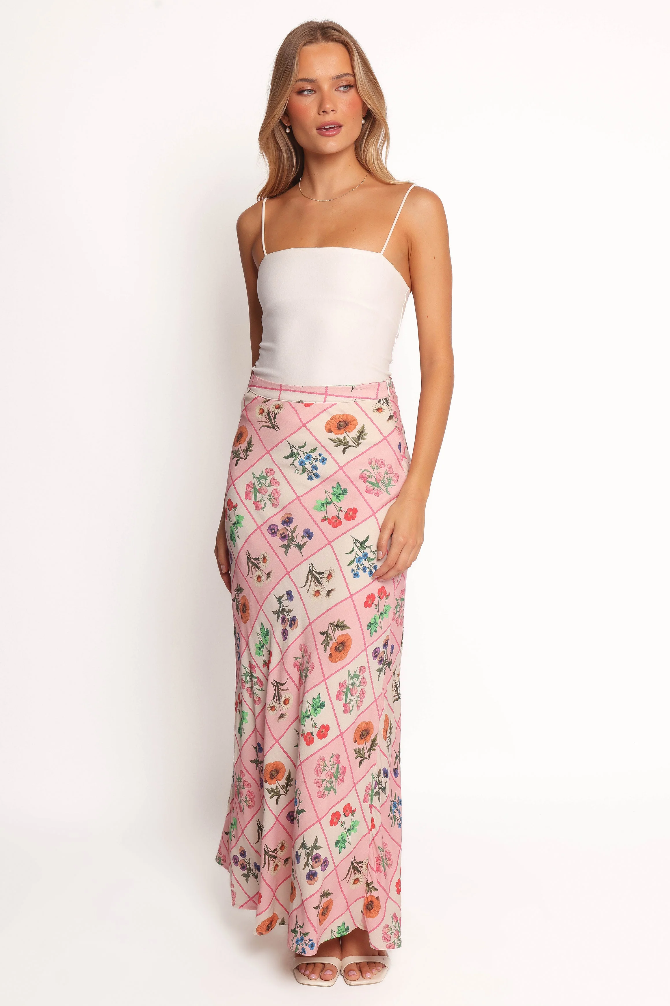 Brinley Maxi Skirt - Flora Tile