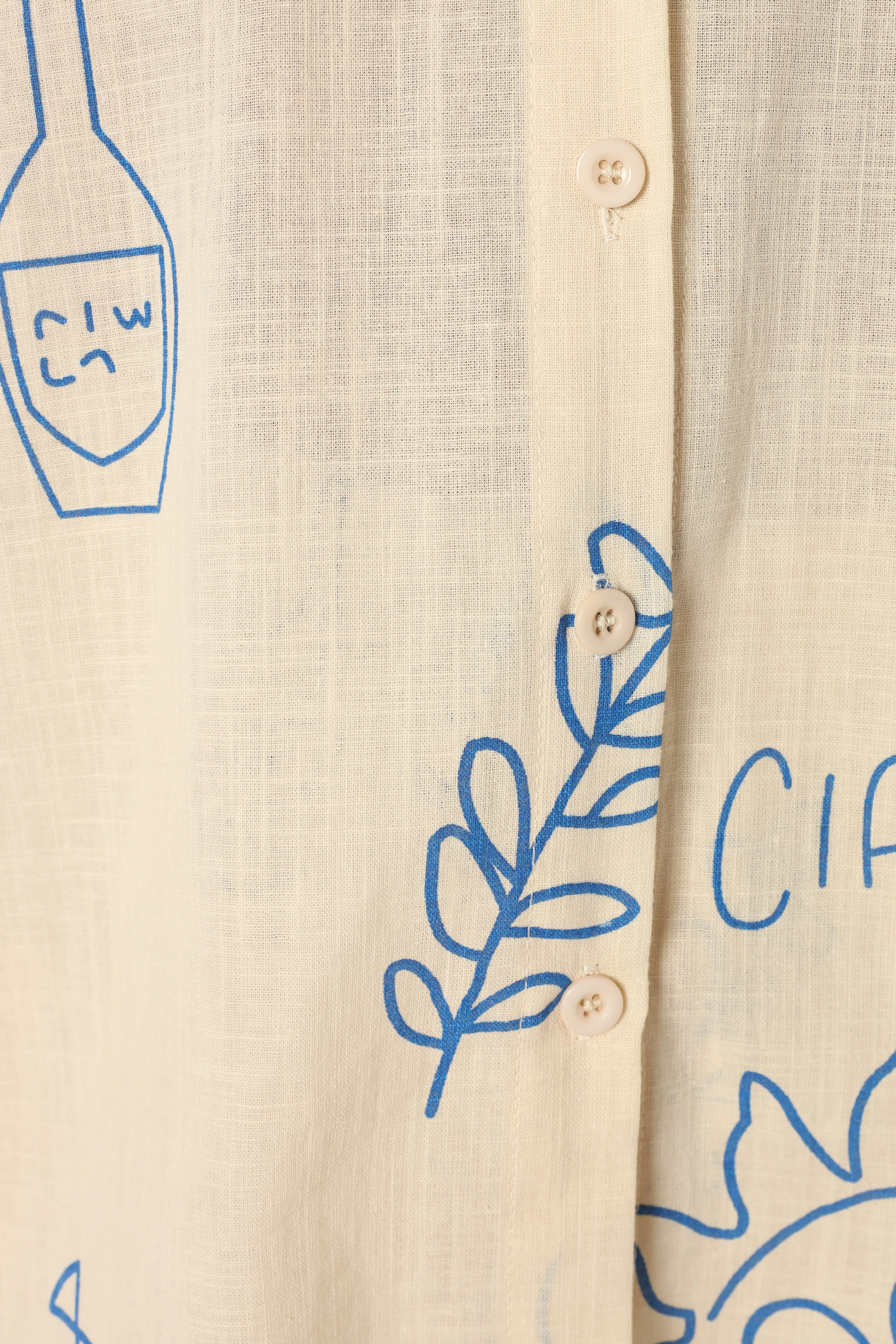 Davey Short Set - Cream Blue