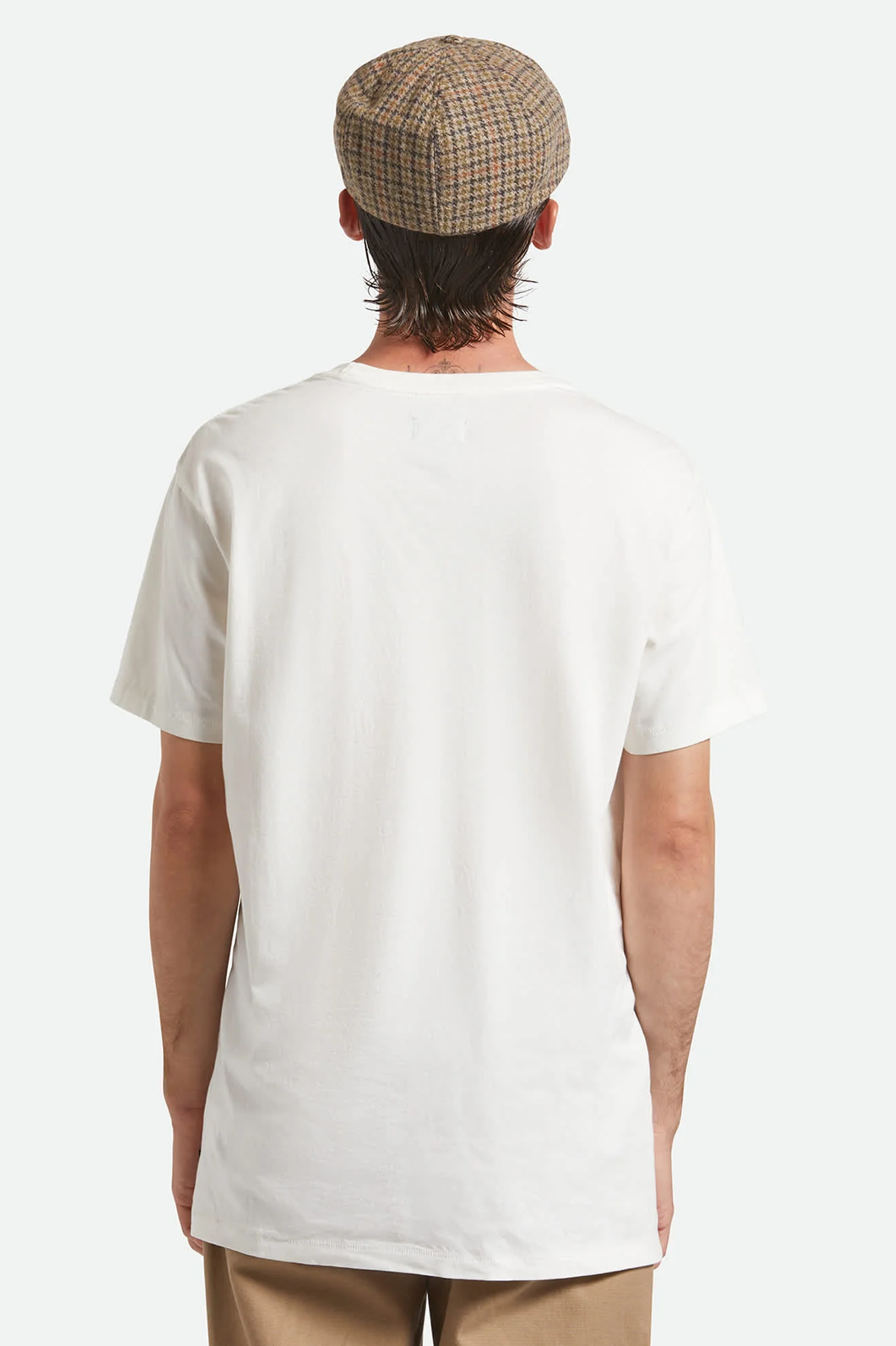 Brood Newsboy Cap - Oatmeal/Charcoal Houndstooth