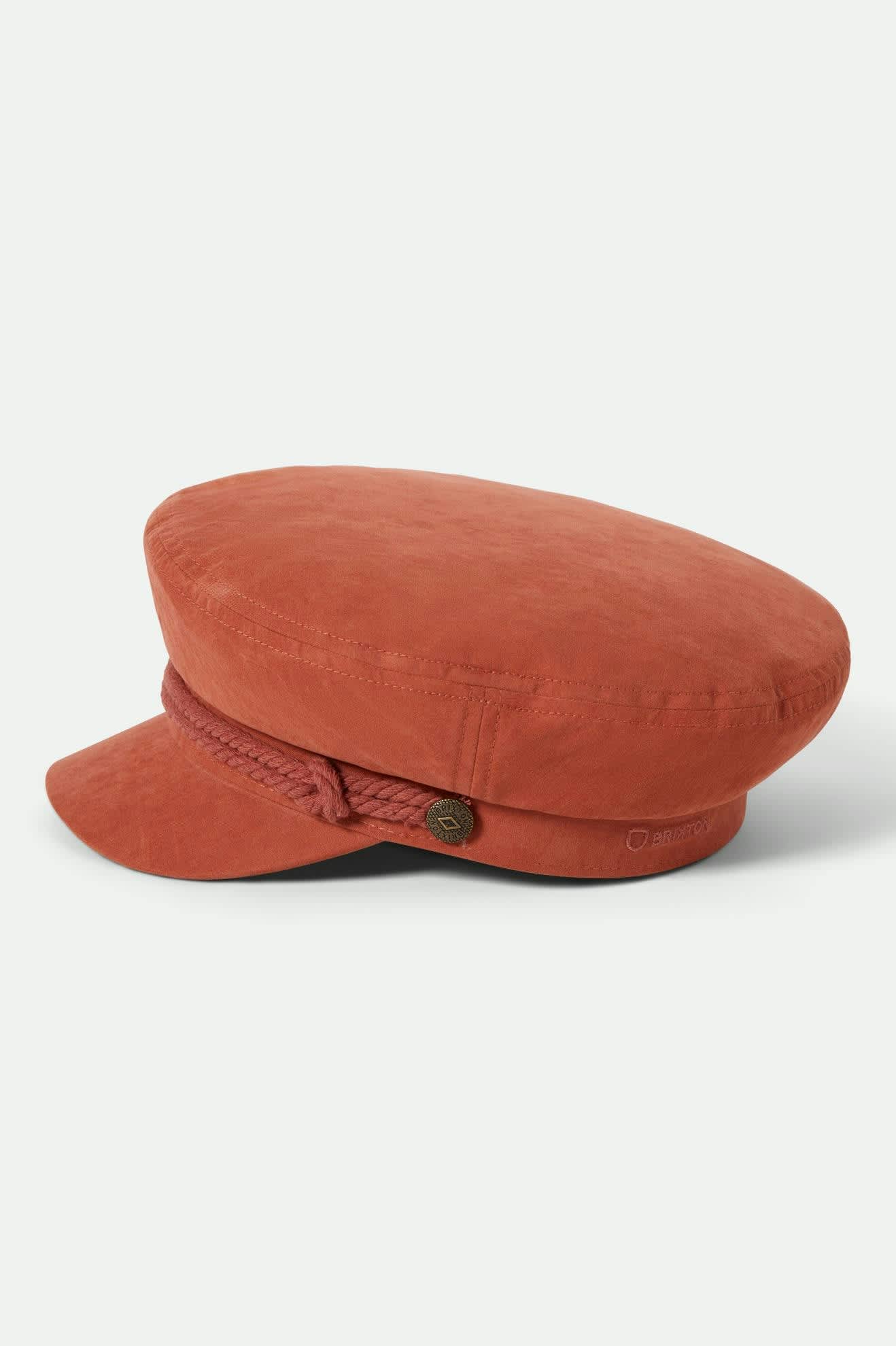 Fiddler Fisherman Cap - Terracota Brushed Satin