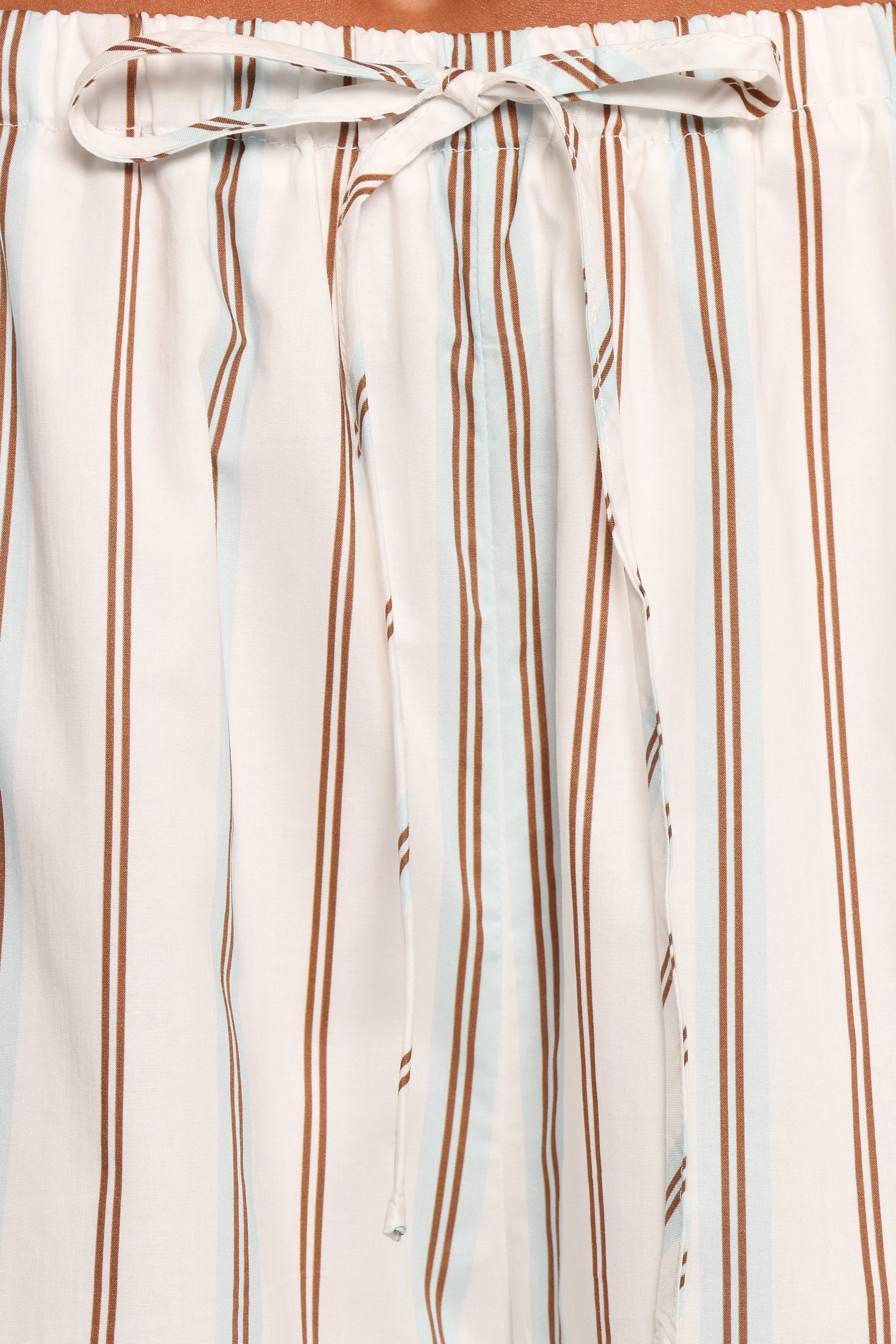 Ember Cotton Pants - Blue Brown Stripe
