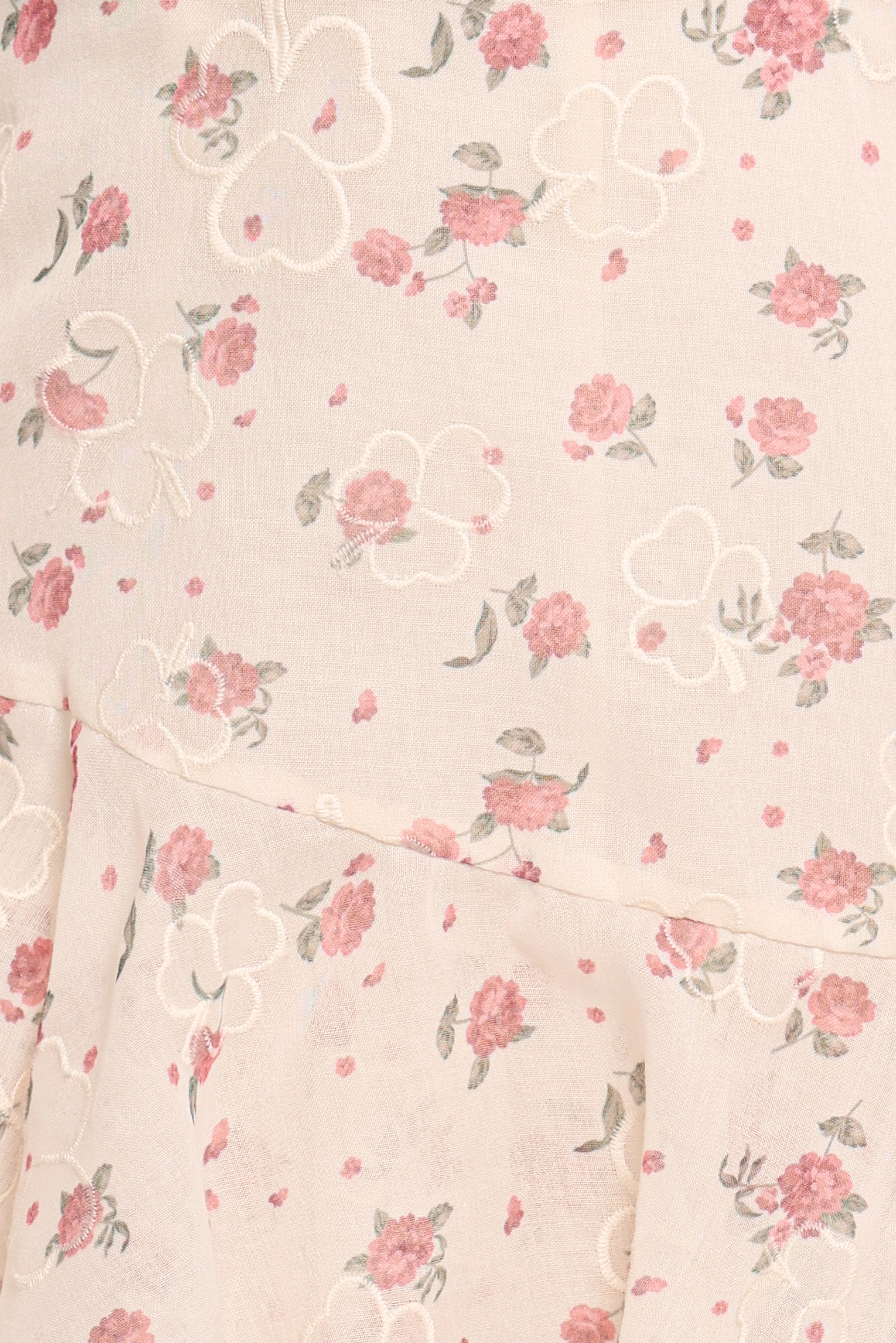 Maris Romper - Ivory Pink Rose
