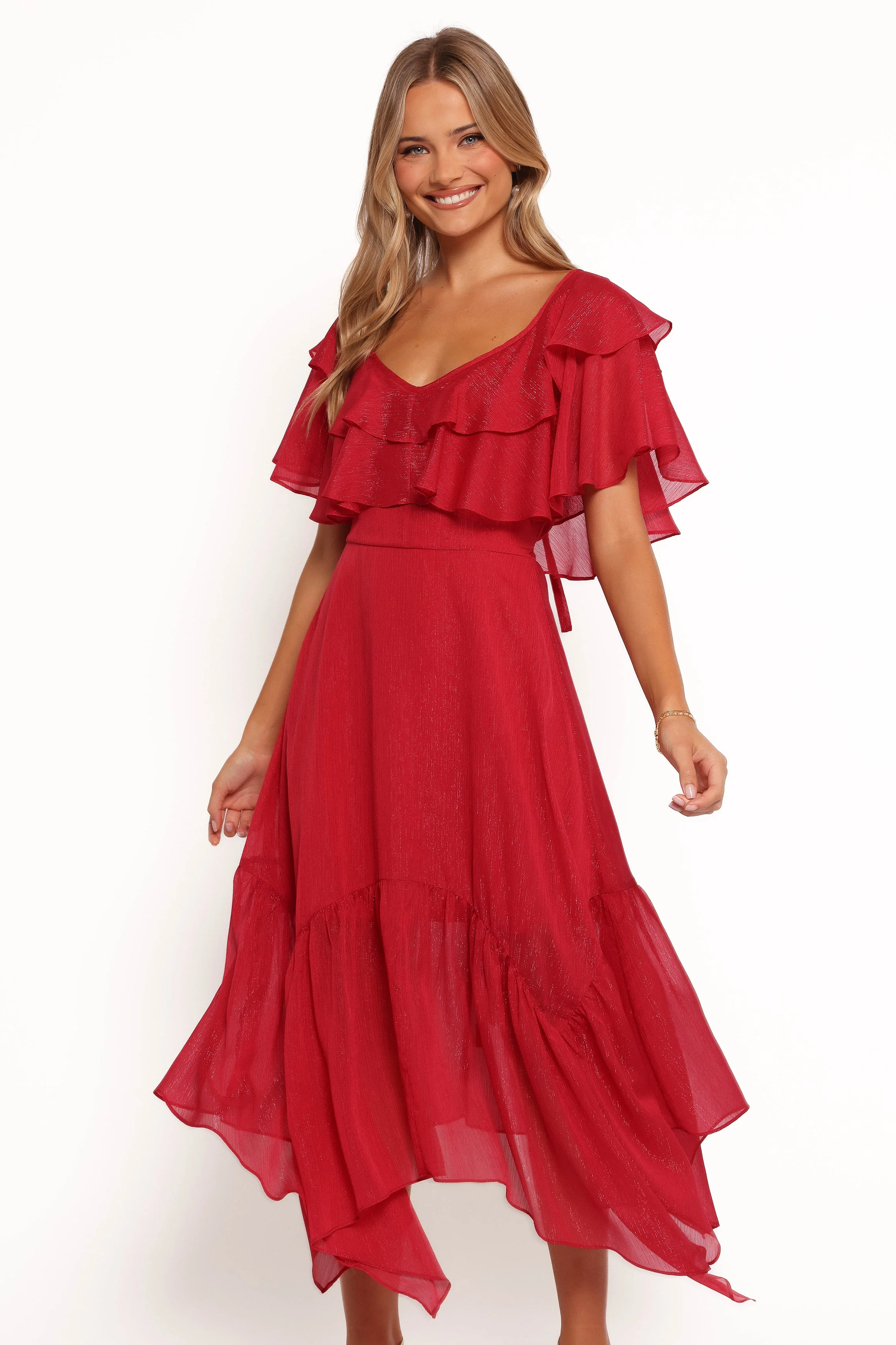Merida Midi Dress - Red