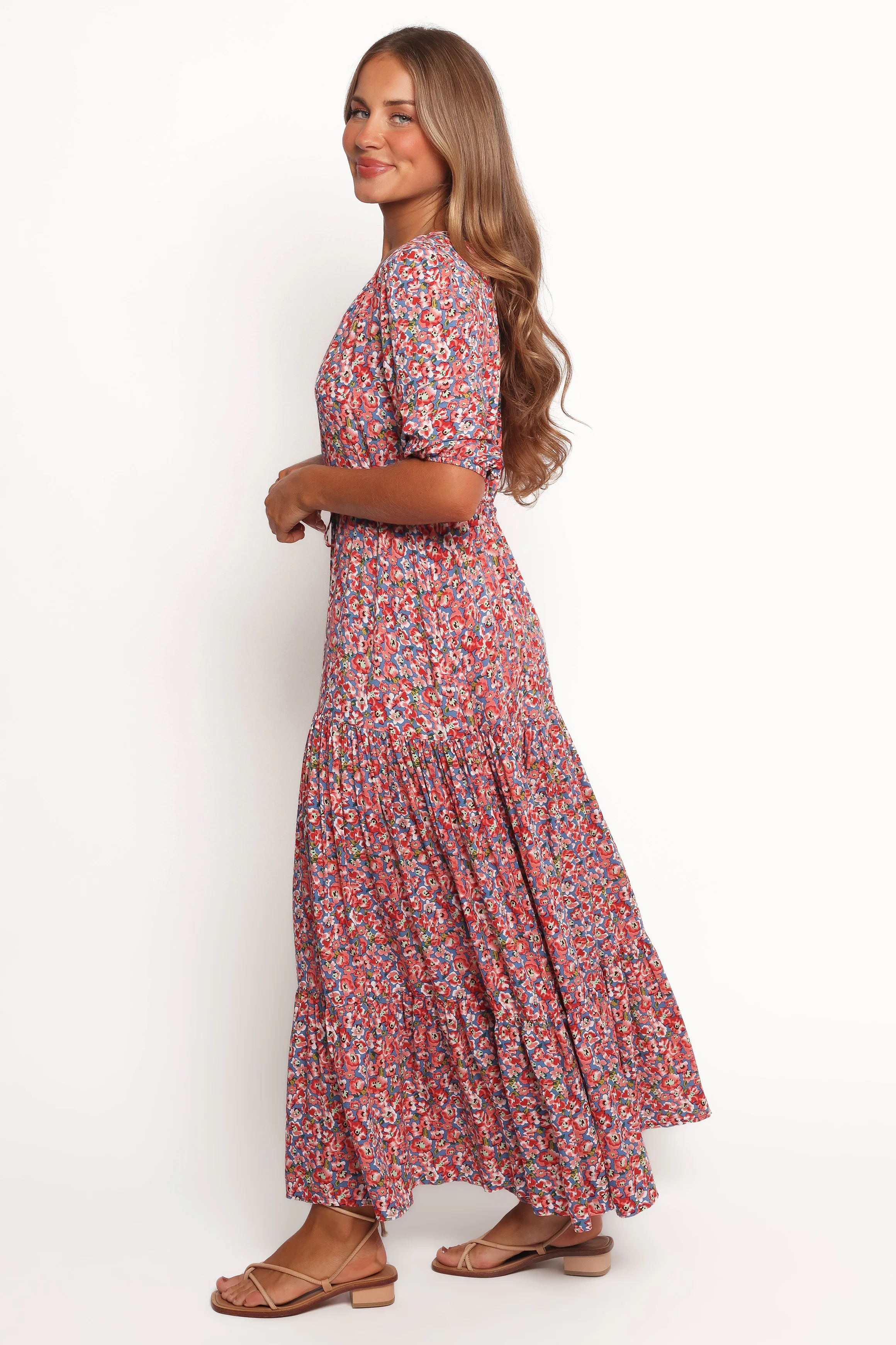 Kelda Dress - Blue Ditsy Floral