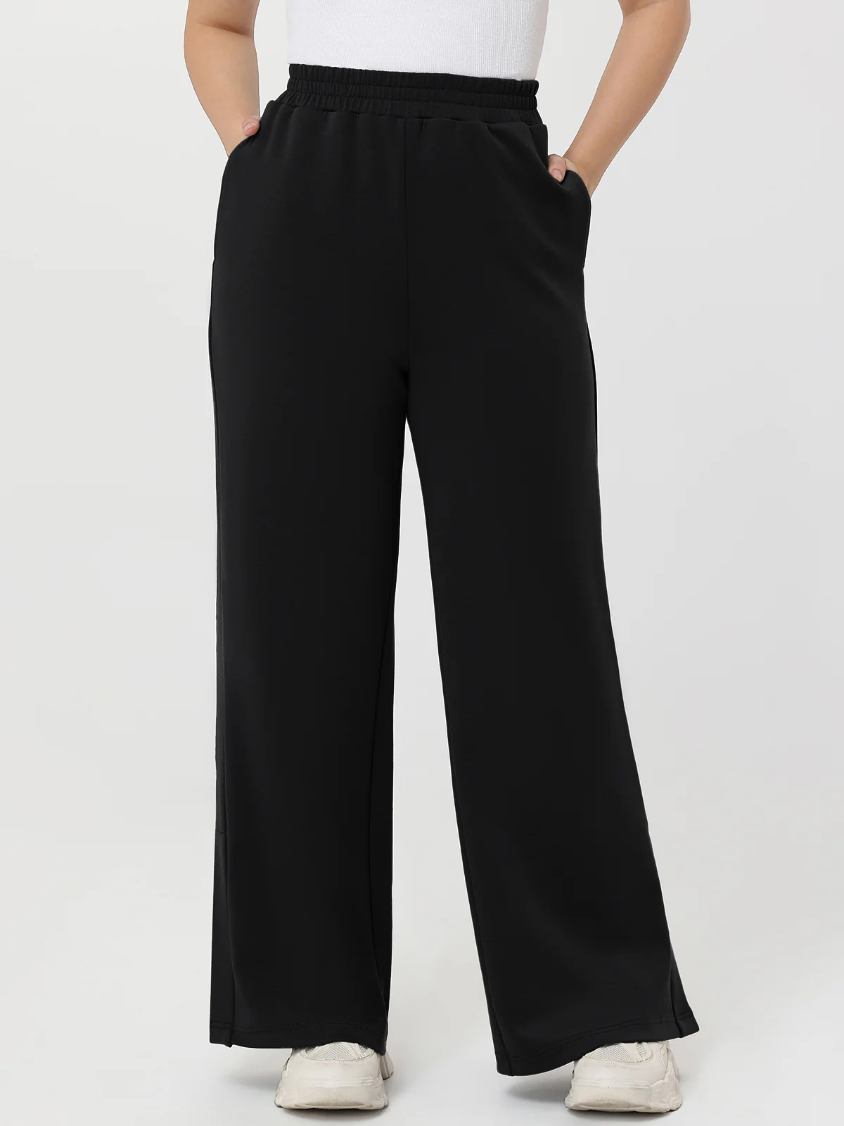 High-Rise Wide Leg Track Pants