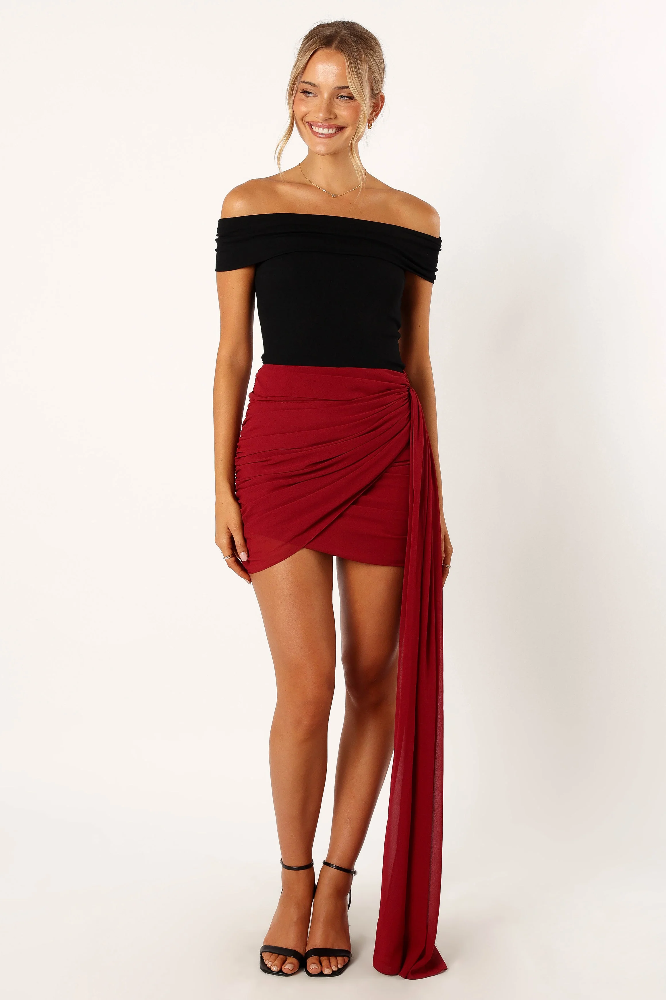 Night Lover Mini Skirt - Merlot