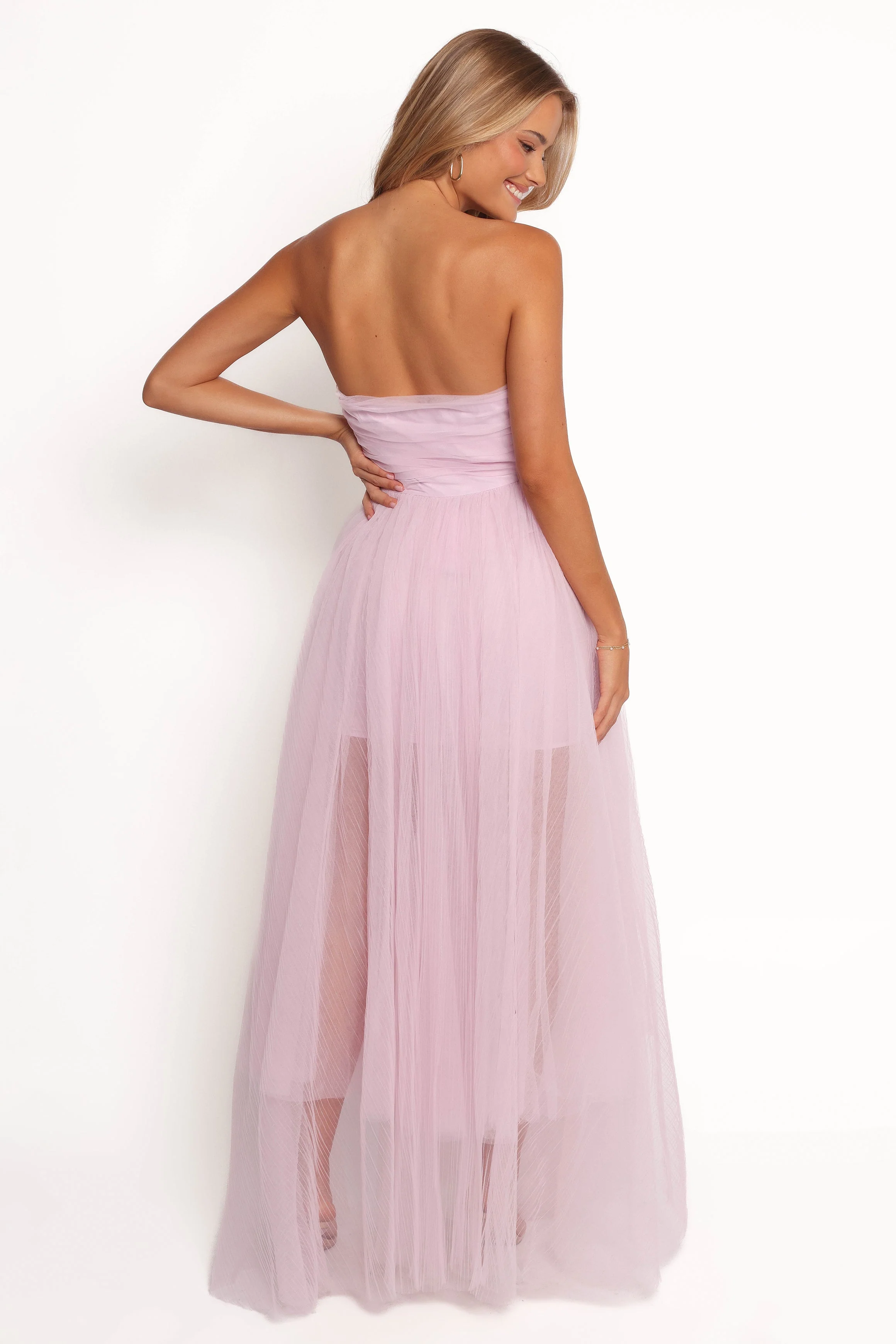 Anabella Strapless Maxi Dress - Pale Pink