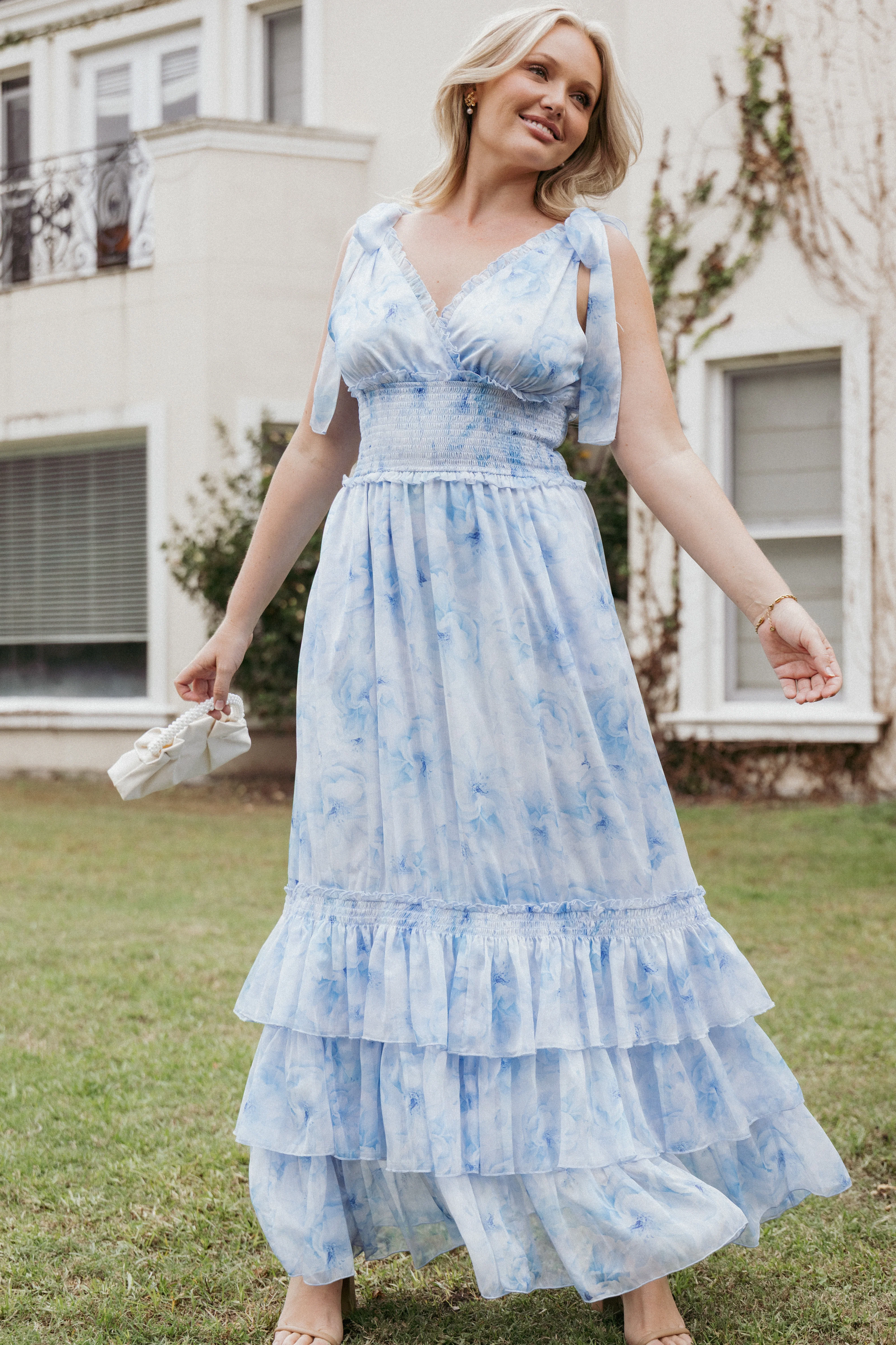 Fionna Maxi Dress - Blue Floral