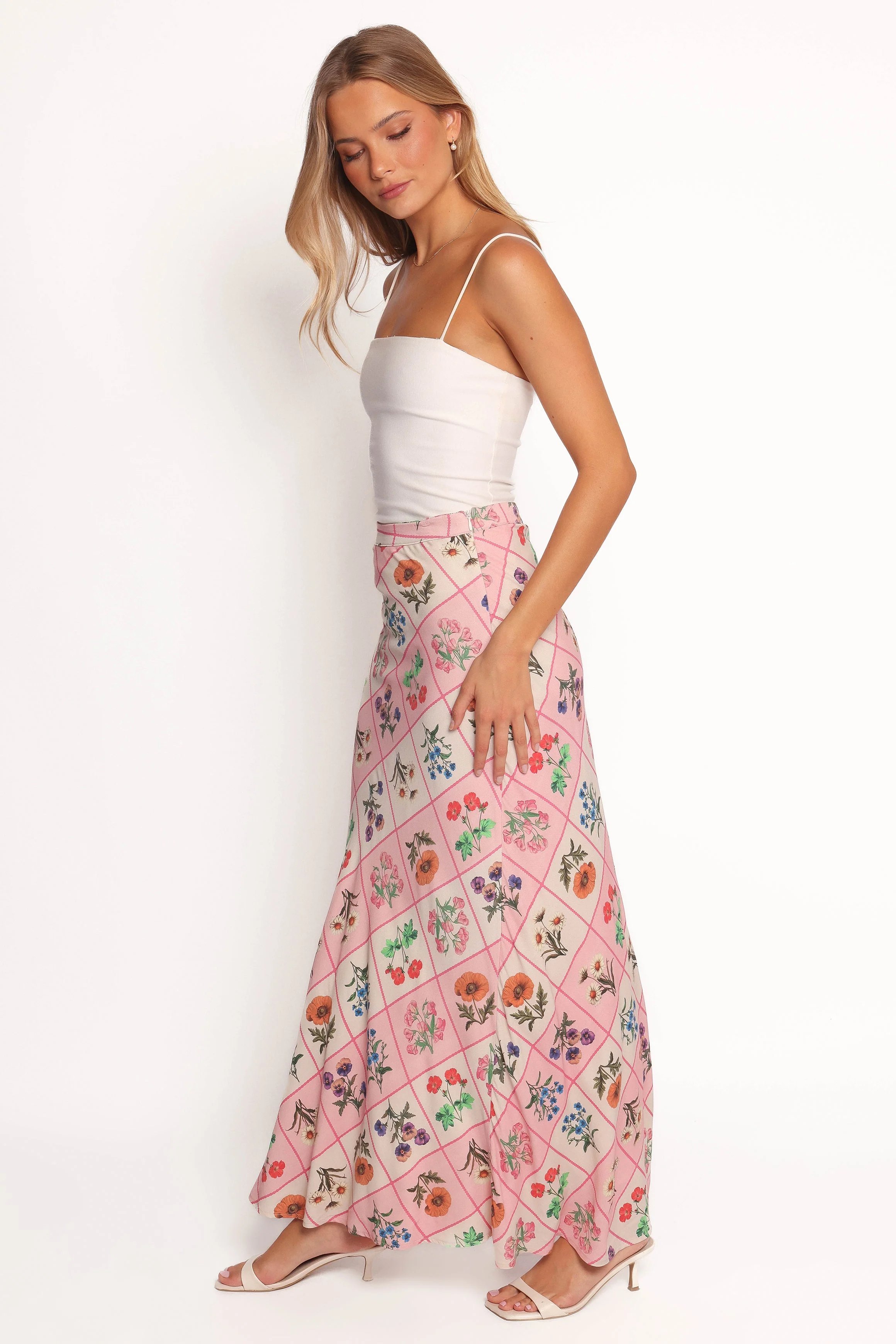 Brinley Maxi Skirt - Flora Tile