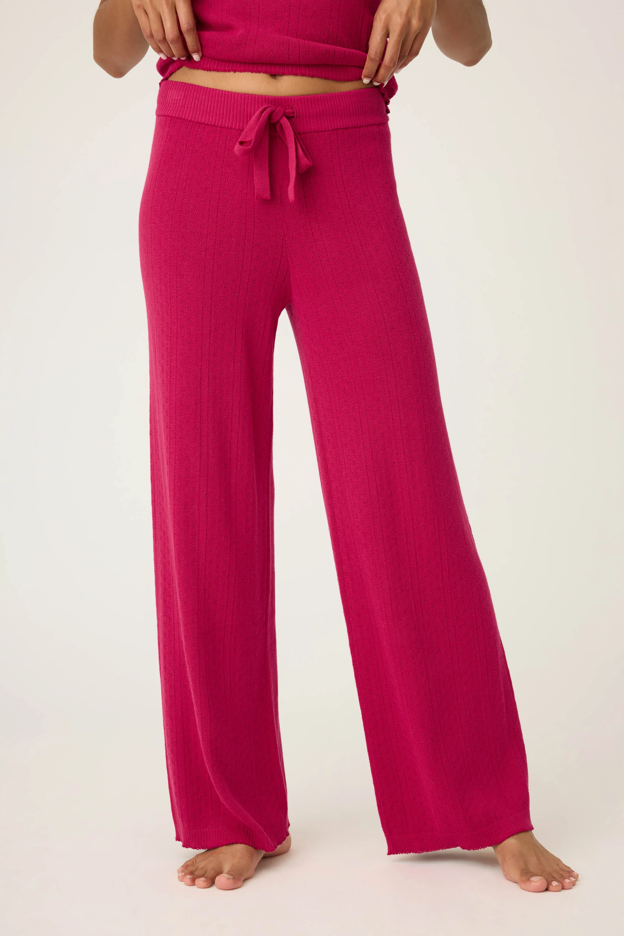 Sweetheart Pointelle Solid Lounge Pants