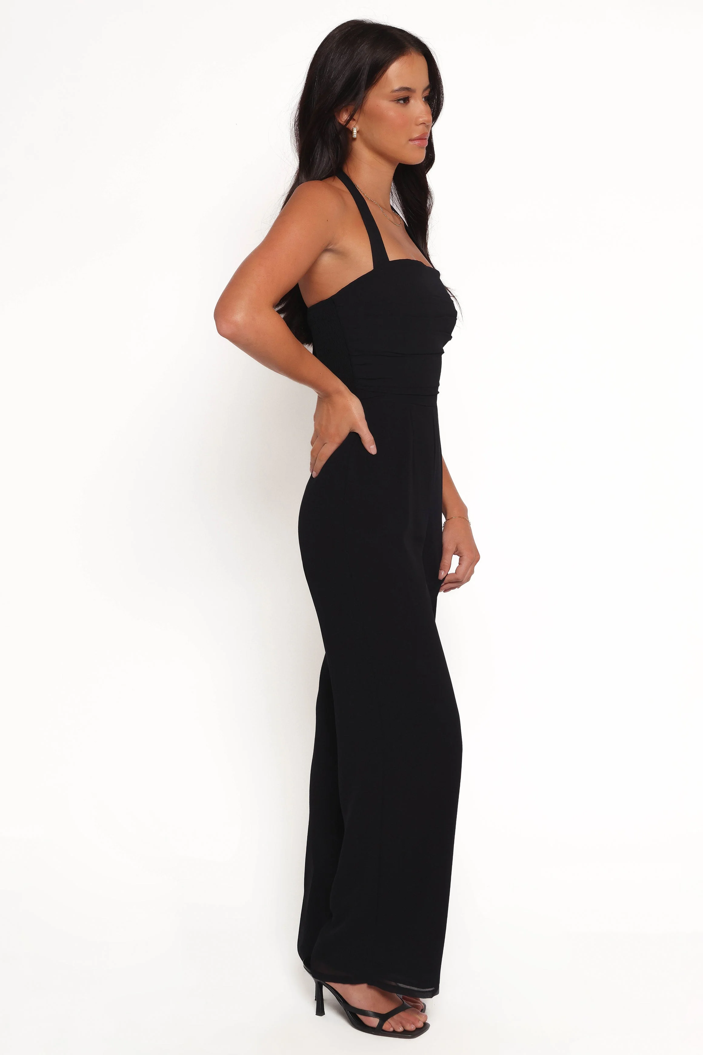 Amhran Halter Jumpsuit - Black