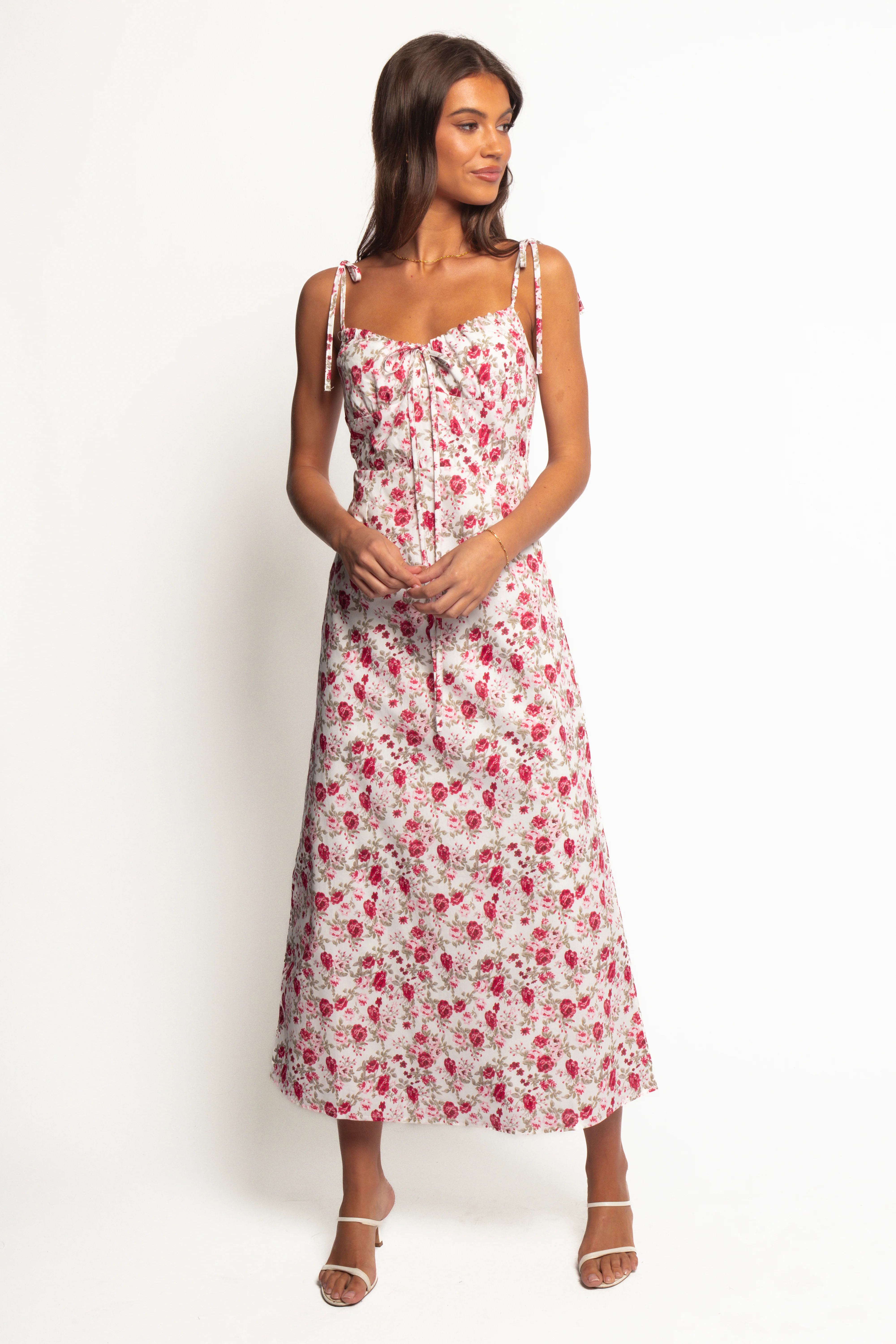 Imelda Midi Dress - Rose Print