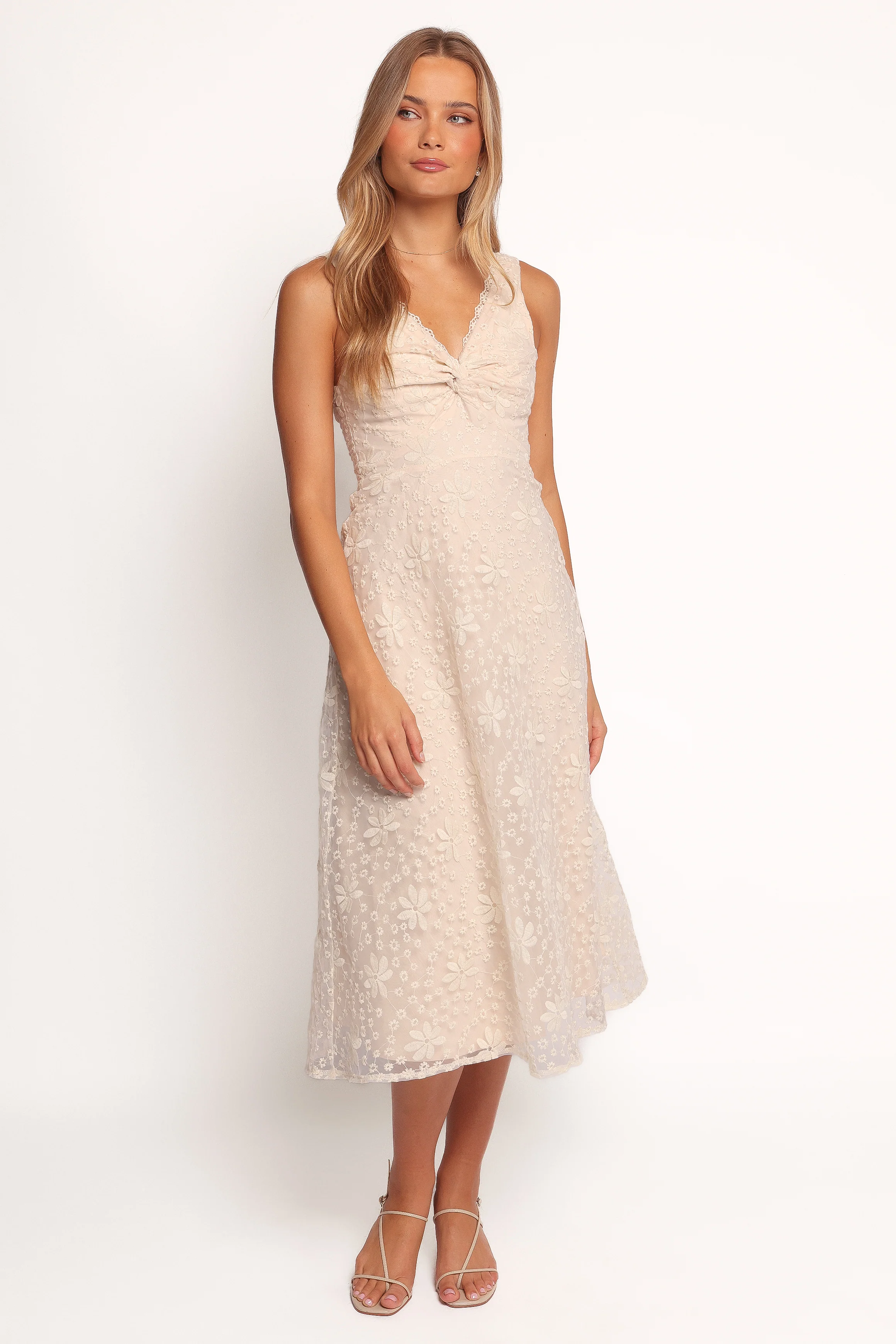 Louise Midi Dress - Cream