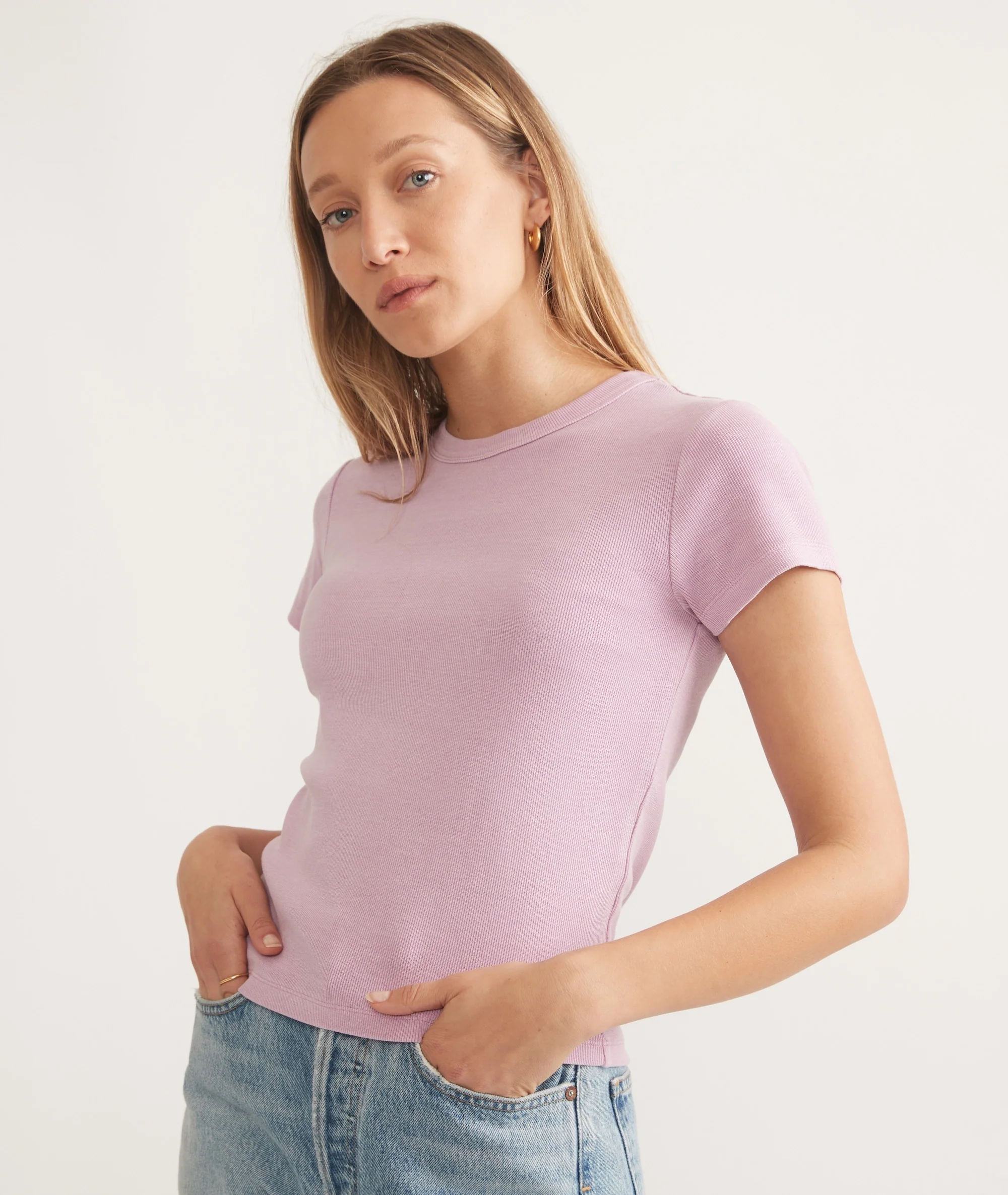 Lexi Rib Sun-In Crew Tee