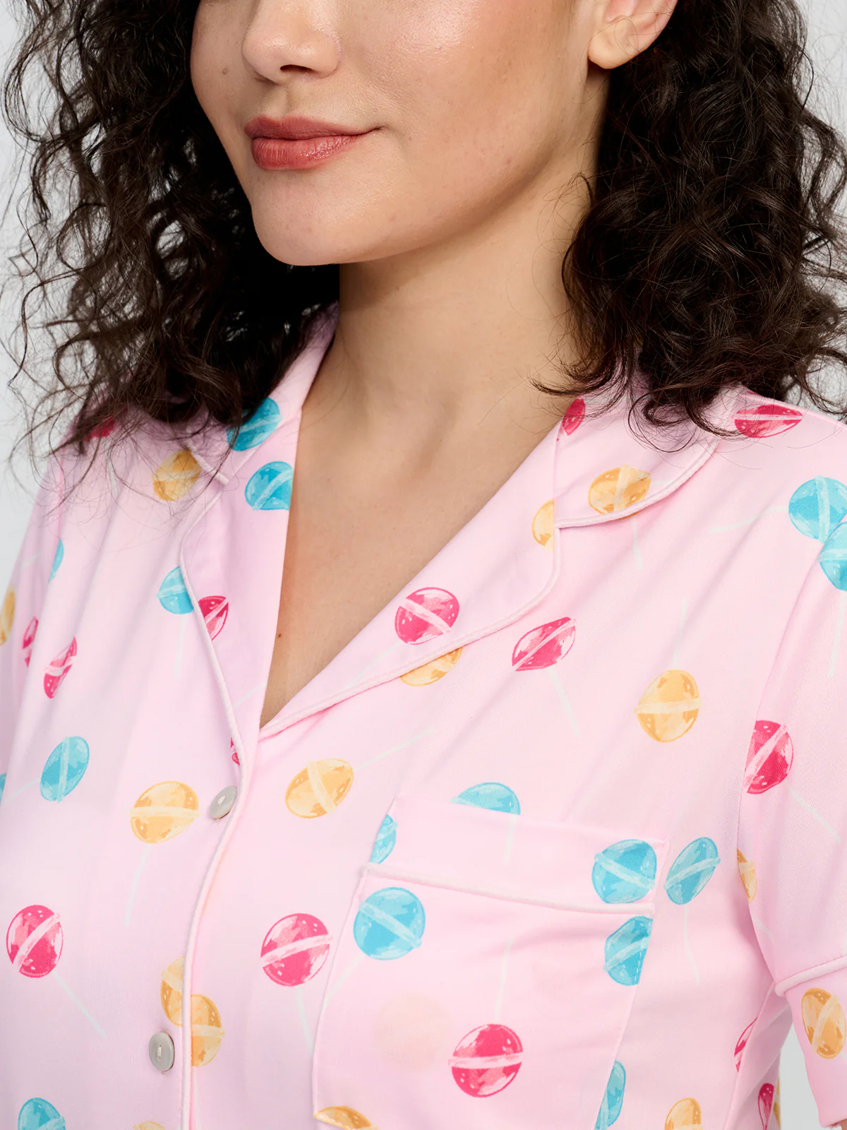 Print Short Sleeve Pajamas Set