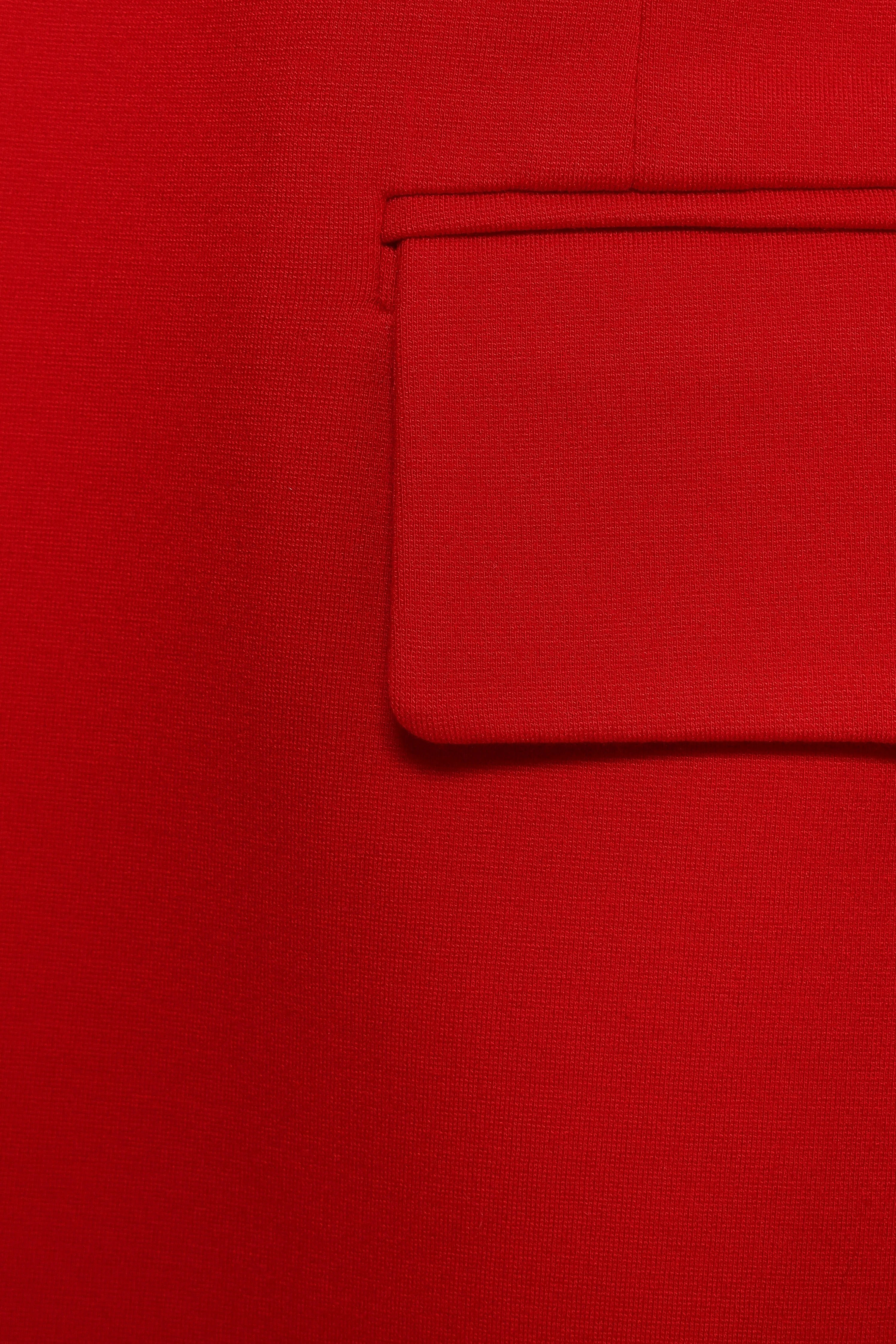 Ronny Open Front Knit Blazer - Scarlet Red