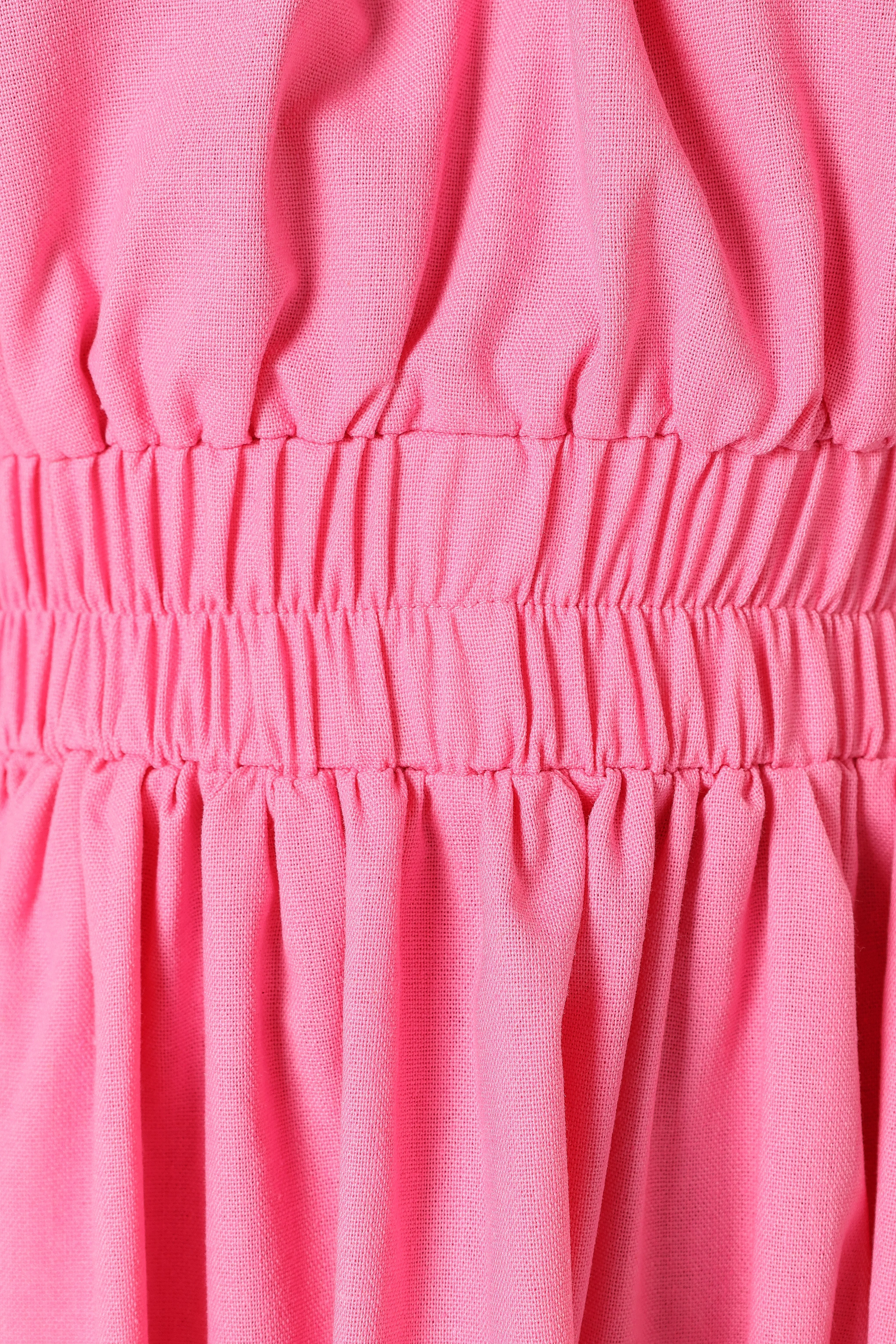 Kailey One Shoulder Maxi Dress - Hot Pink