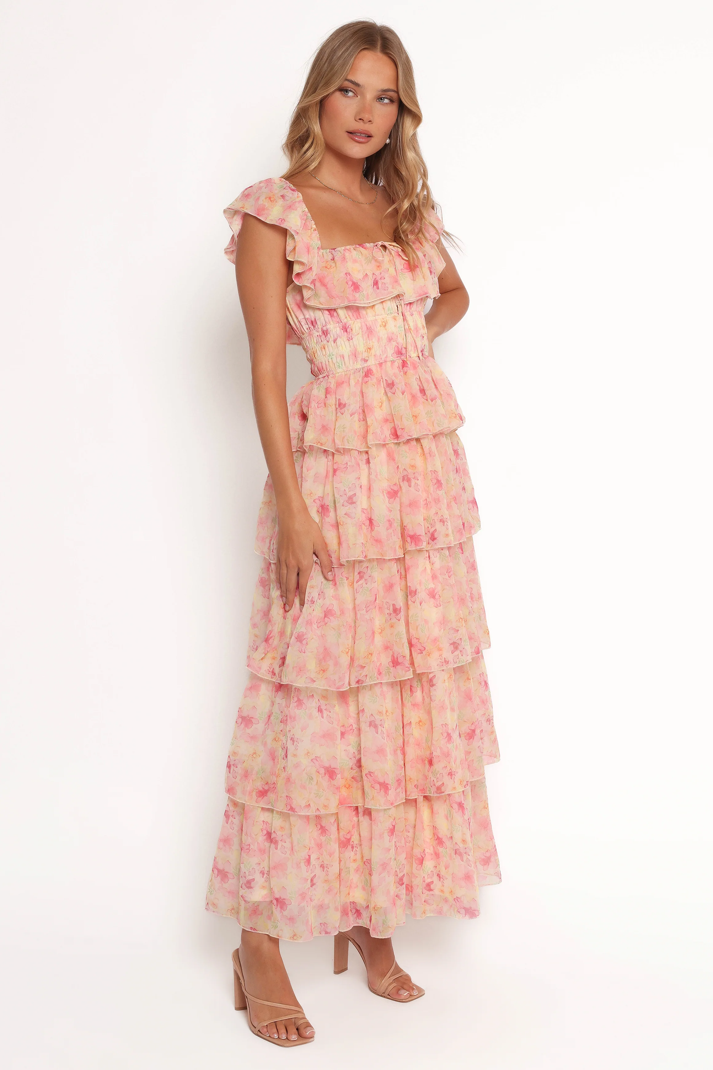 Belle Maxi Dress - Pink Floral