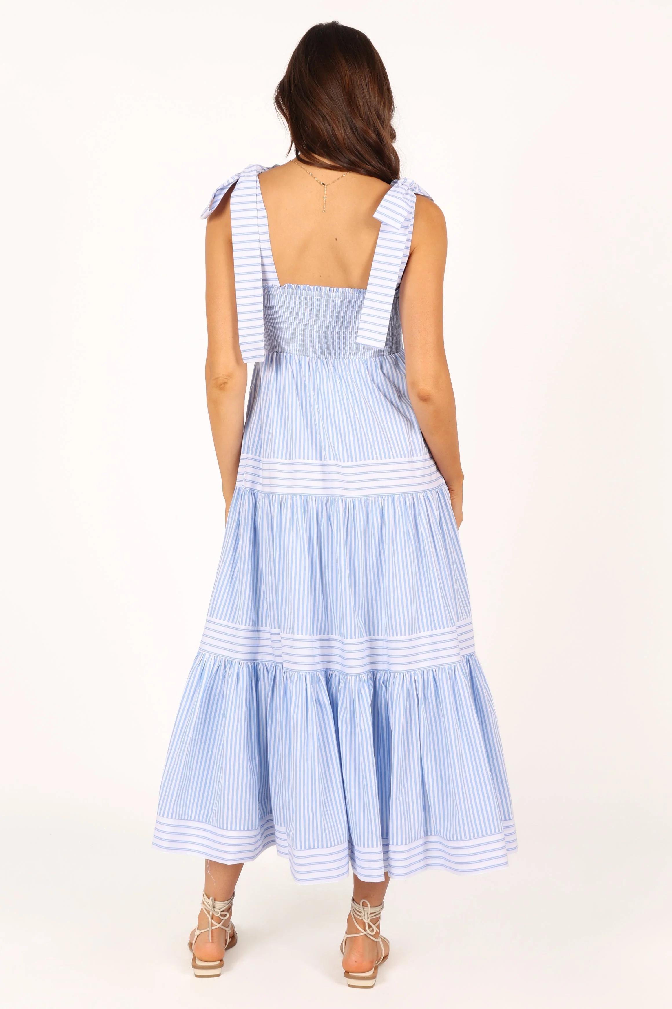 Bella Maxi Dress - Blue Stripe