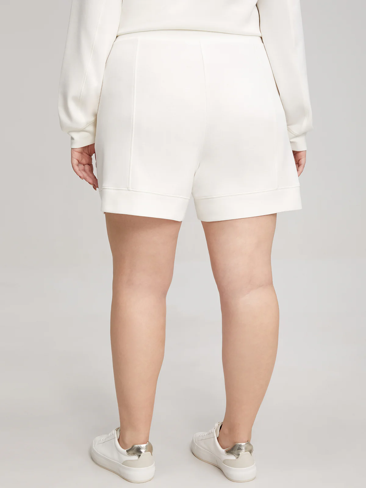 Plus Belted Pintuck Shorts