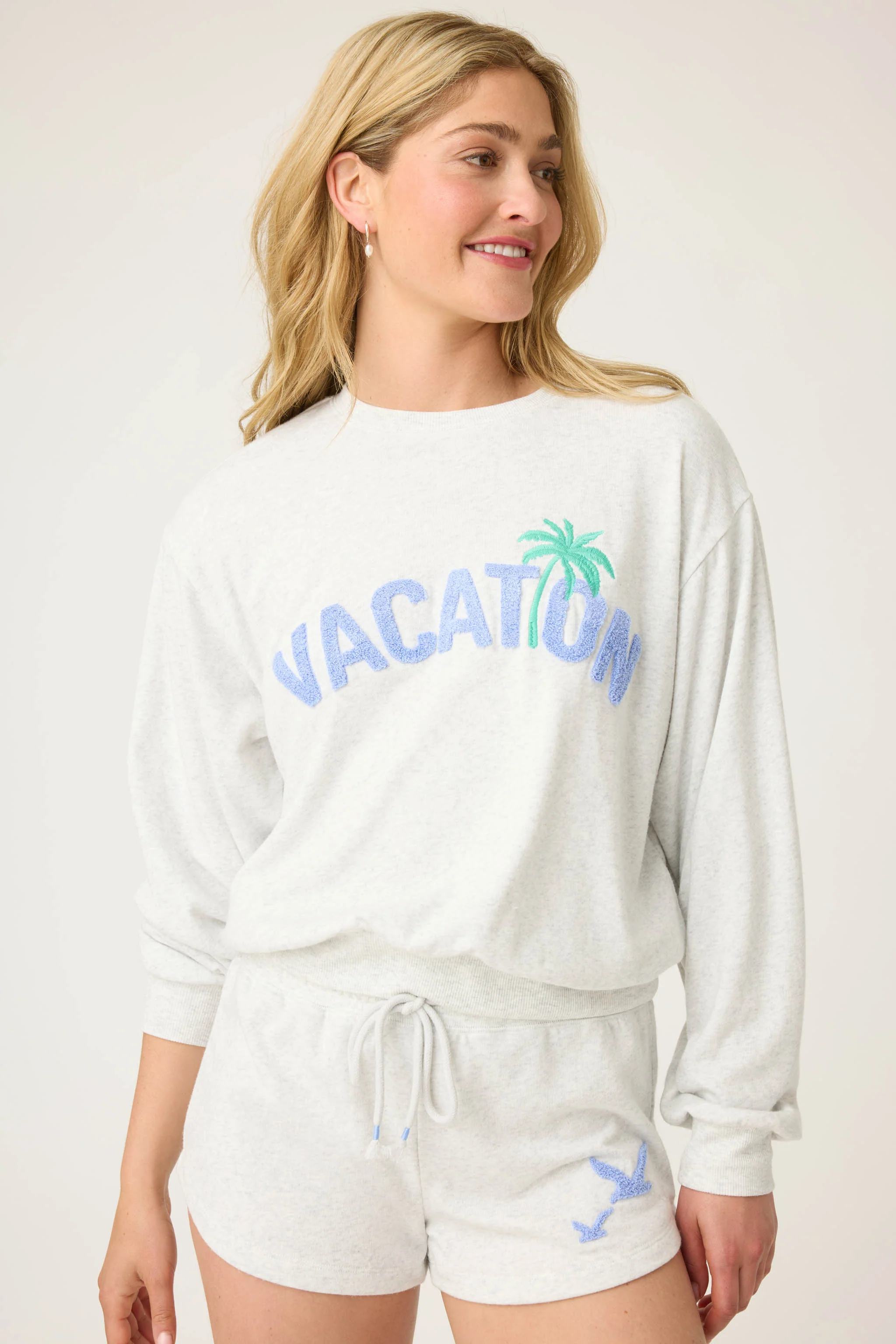 Vacay Vibes Vacation Long Sleeve Sweatshirt