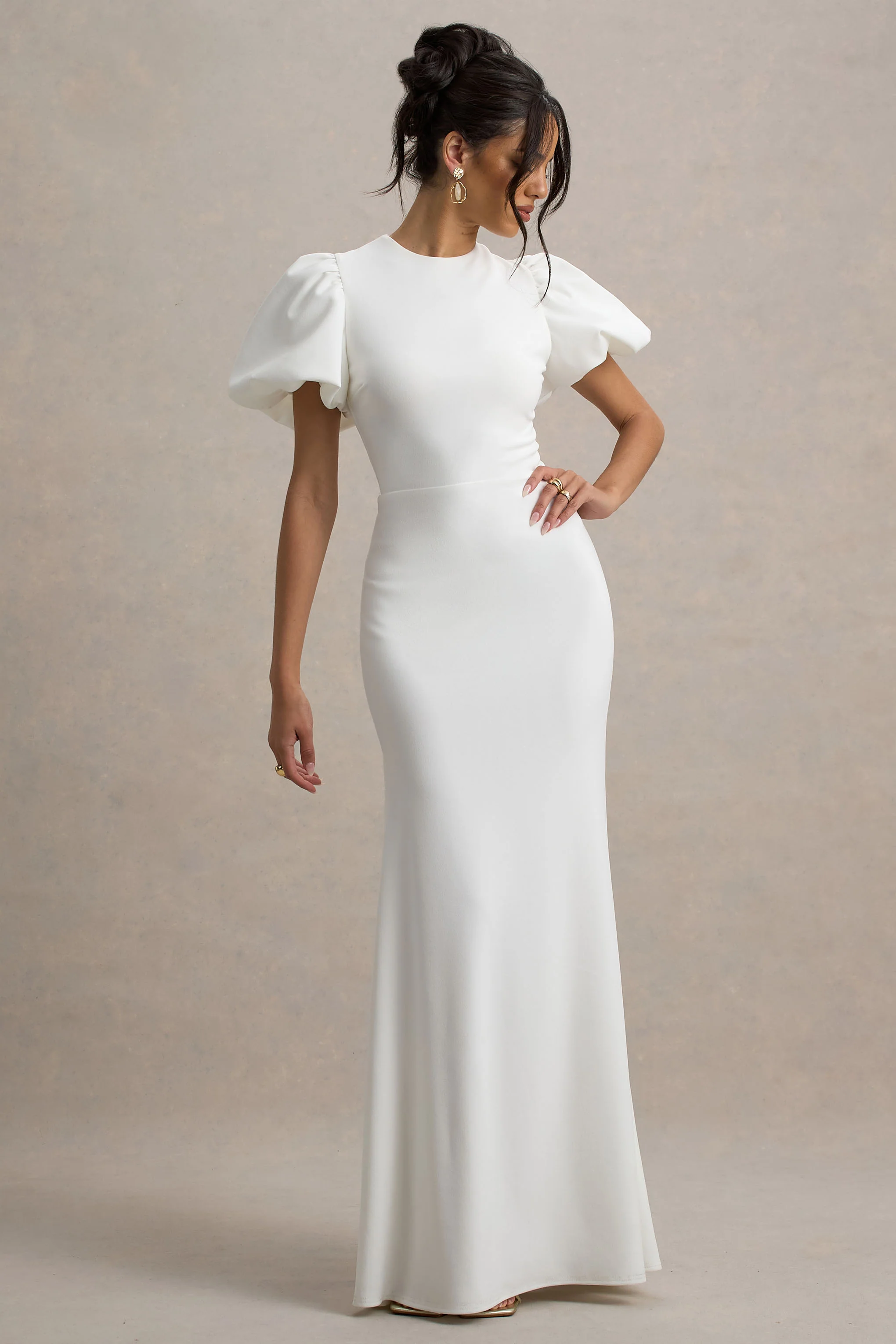 Love Letters | White Puff-Sleeve Maxi Dress