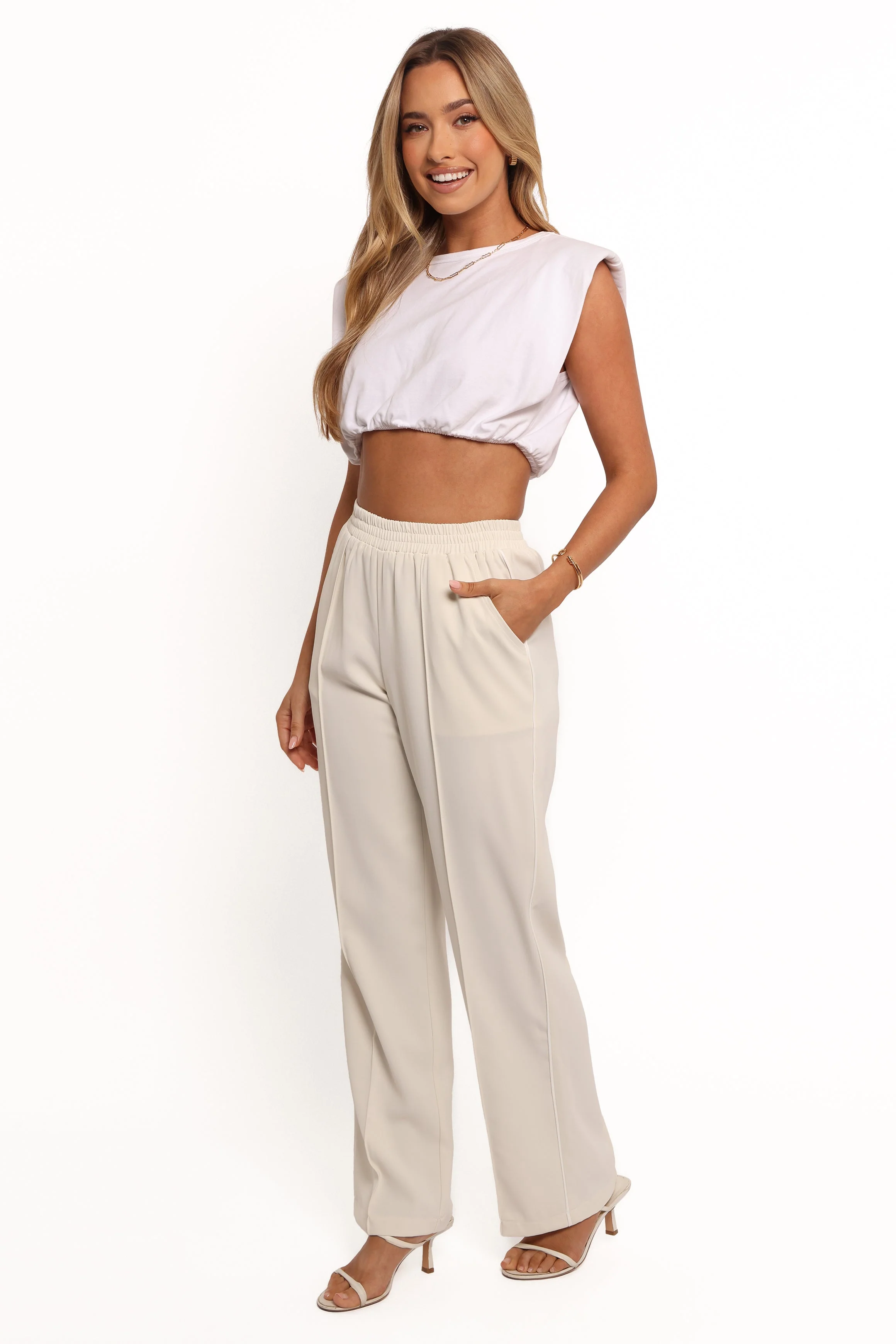Roben Pants - White Cream